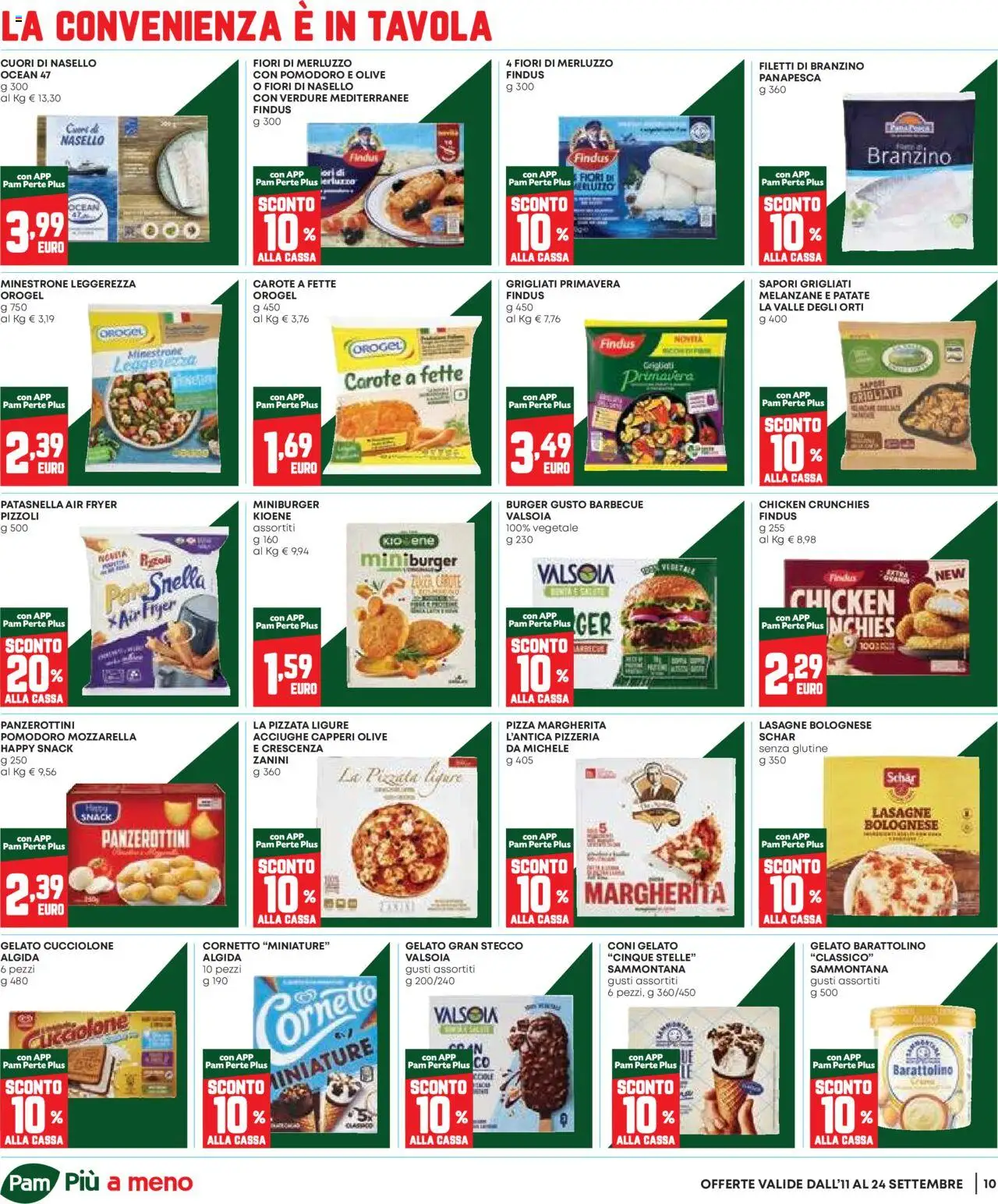 Volantino Panorama del 11.09.2025 | Pagina: 10 | Prodotti: Pizza, Cornetto, Verdure, Crescenza