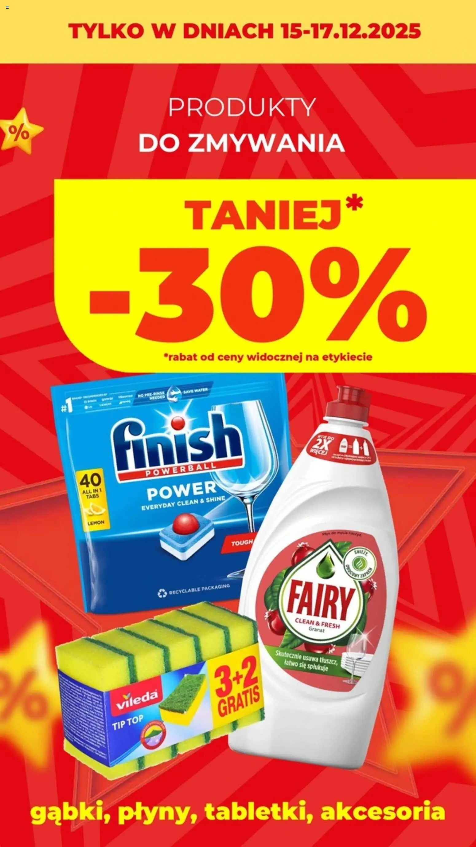 Dealz Gazetka - Jeszcze tańsze święta od 15.12.2025 | Strona: 6 | Produkty: Top, Fairy, Vileda, Finish