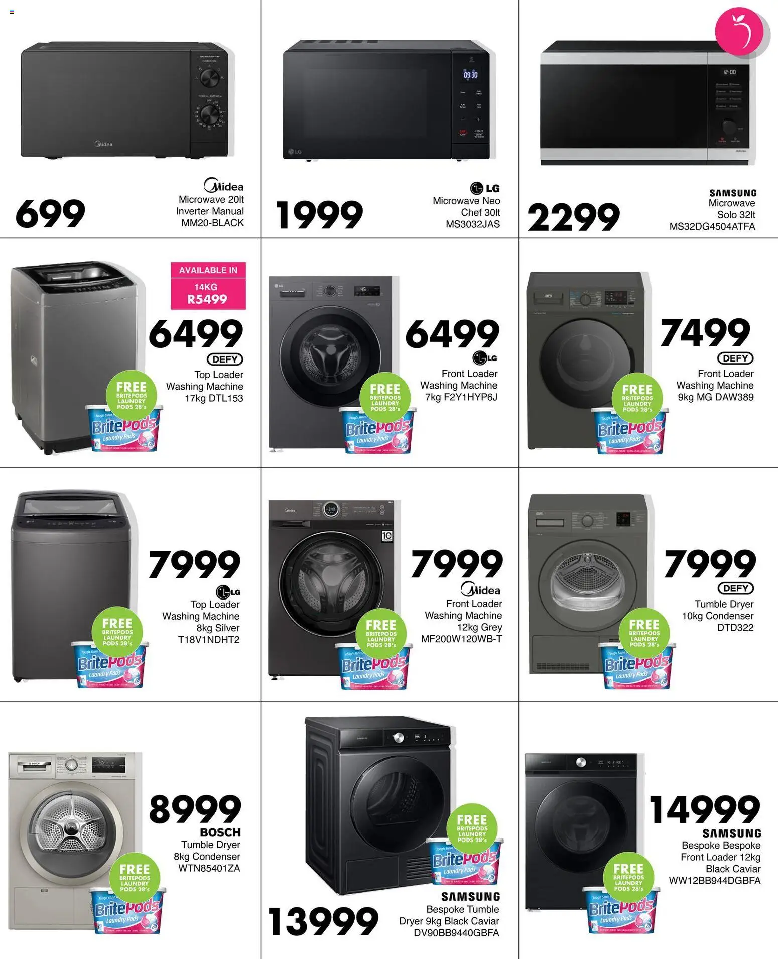 New Save catalogue – valid from 19.02.2026 | Page: 9 | Products: Washing machine, Dryer, Pads, Tumble dryer