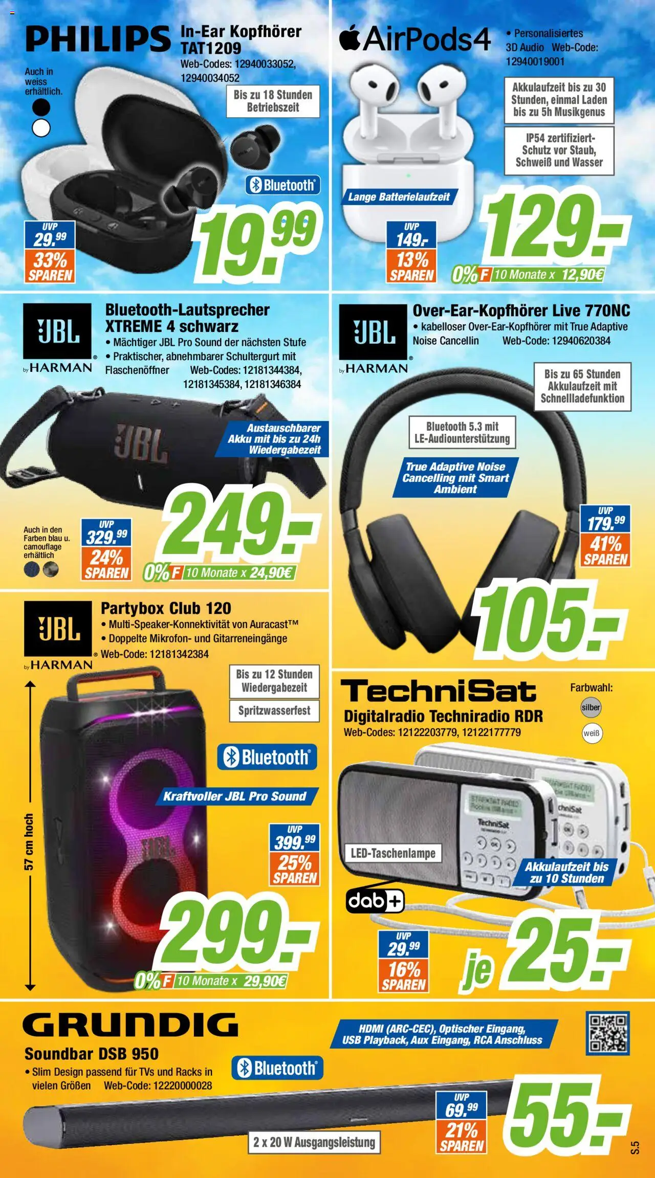 Expert Prospekt Grean Deals - gültig ab dem 01.08.2025 | Seite: 5 | Produkte: Philips, USB, Wasser, Soundbar