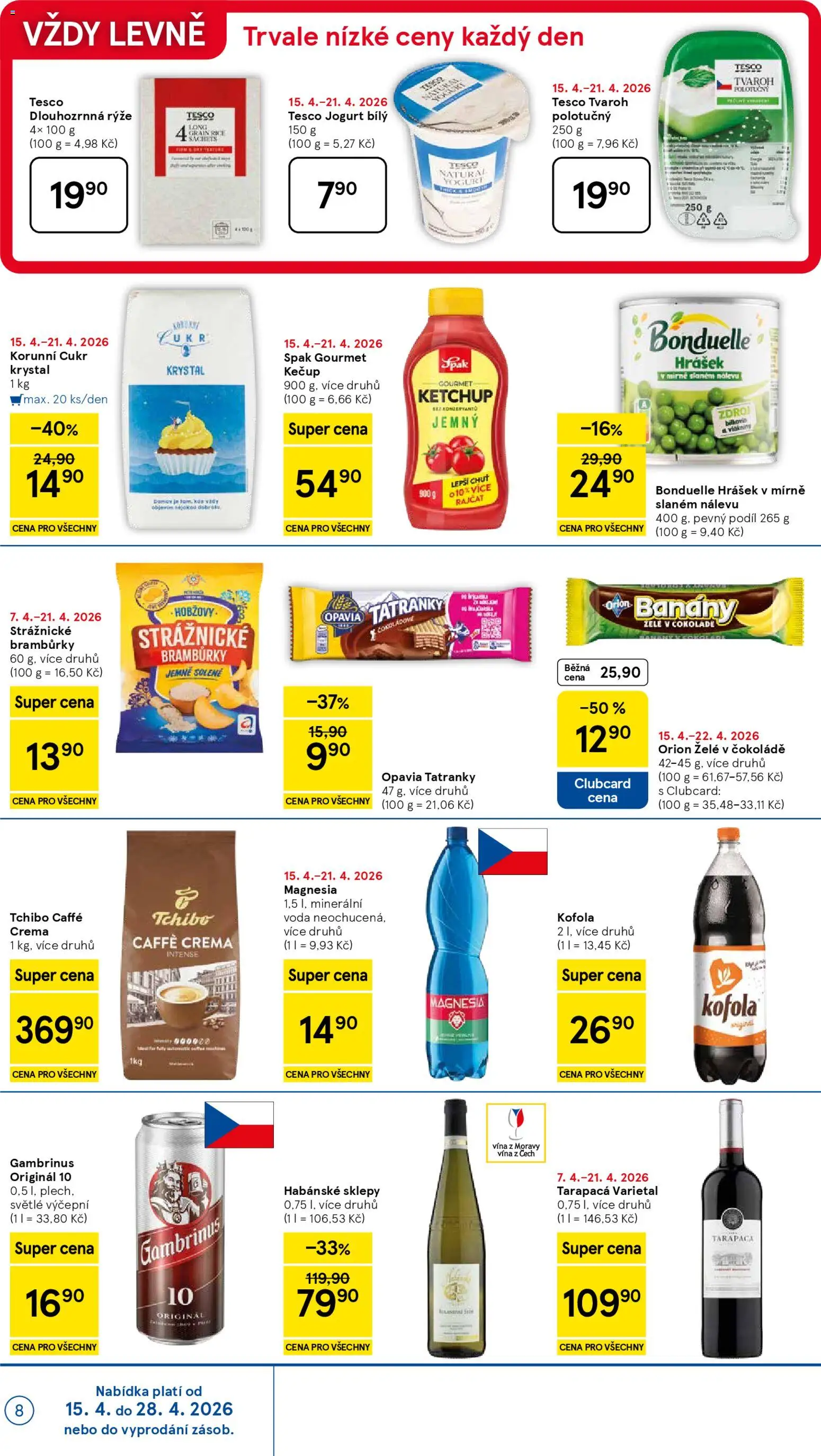 Tesco leták - Supermarket od 15.04.2026 | Strana: 8