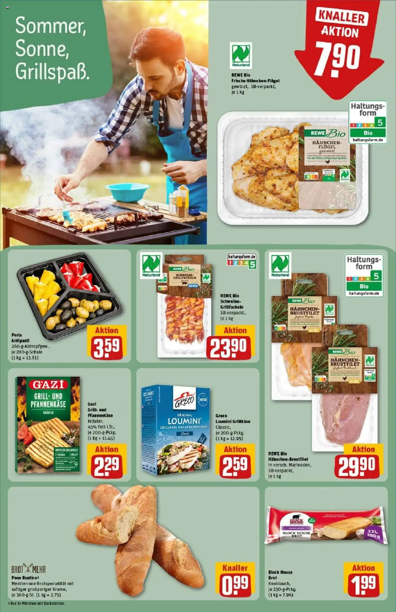 Rewe prospekt Elsterwerda	 - gültig ab dem 24.08.2025 | Seite: 19 | Produkte: Grill, Hahnchen, Pane, Brot