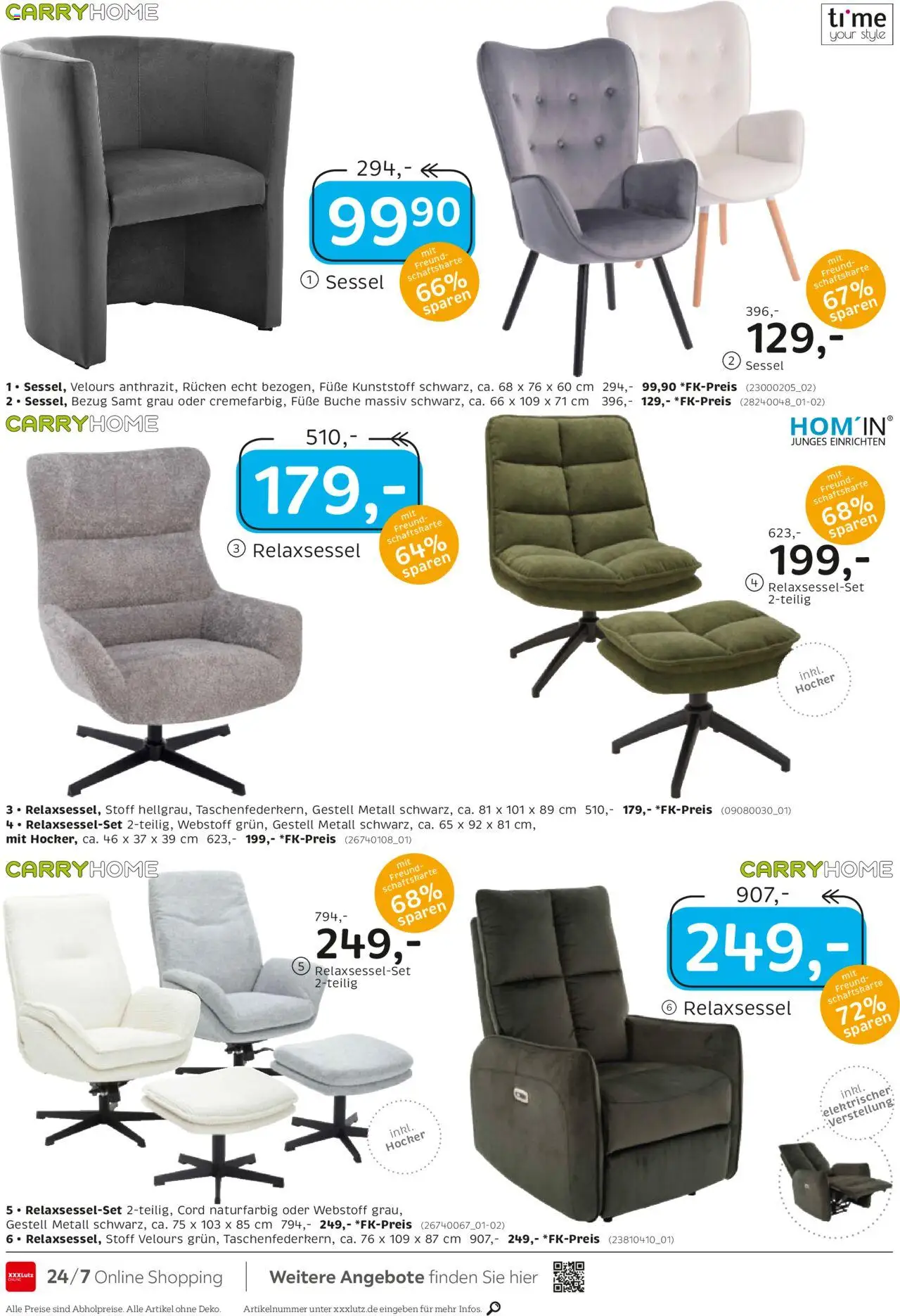 XXXL Lutz Junges Wohnen - gültig ab dem 27.04.2025 | Seite: 8 | Produkte: Hocker, Relaxsessel, Sessel