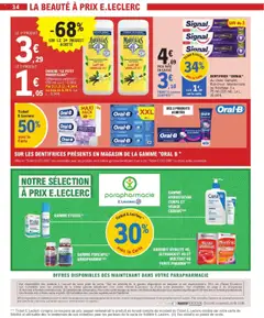E.Leclerc - Prévisualisation de E.Leclerc - Depenser moins 22 valide à partir de 21.10.2025 | Page: 34 | Produits: Oral-b, Couches, Dentifrice, Lait