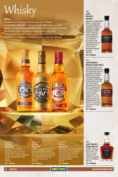 Metro - Spirituosen Sortiment ab 01.12.2025 gültig | Seite: 6 | Produkte: Whisky, Regal, Jack Daniel's, Whiskey