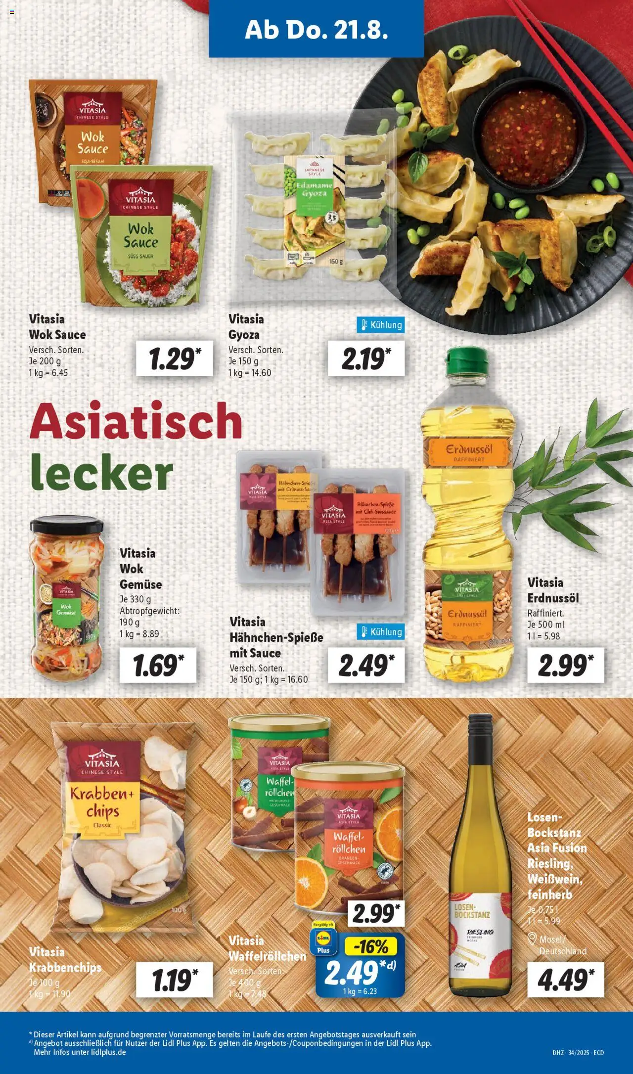 Lidl Prospekt 	 - gültig ab dem 18.08.2025 | Seite: 49 | Produkte: Hahnchen, Orangen, Gemüse, Chips