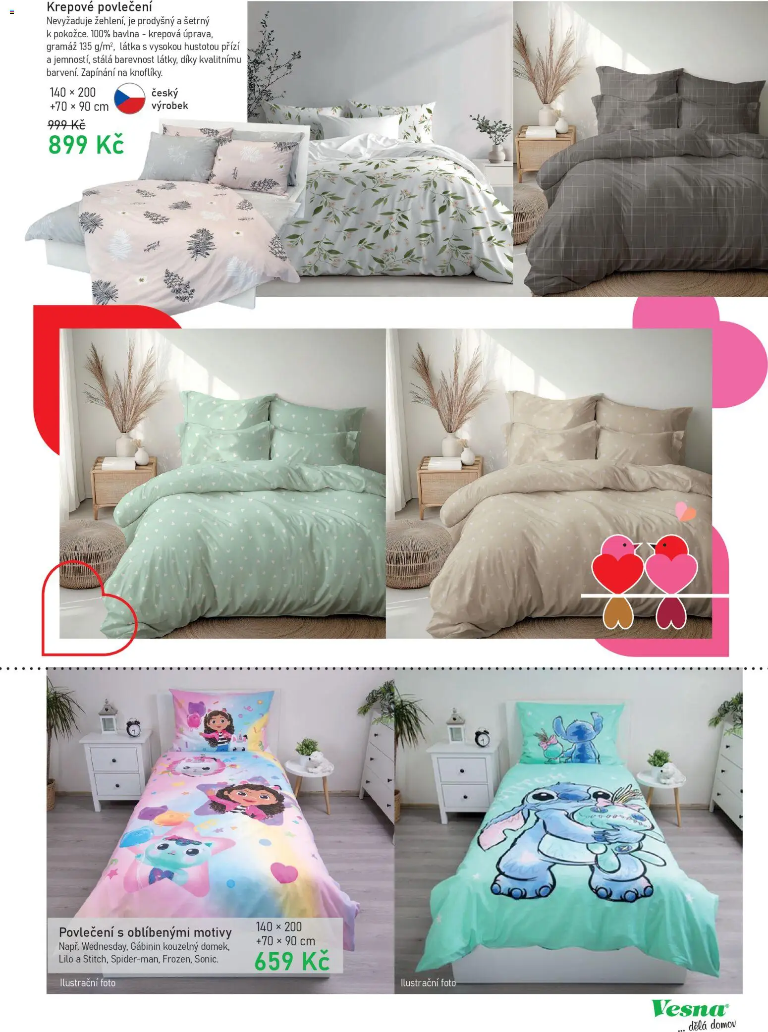 Vesna leták od 04.02.2026 | Strana: 3 | Produkty: Povlečení, Krepové povlečení