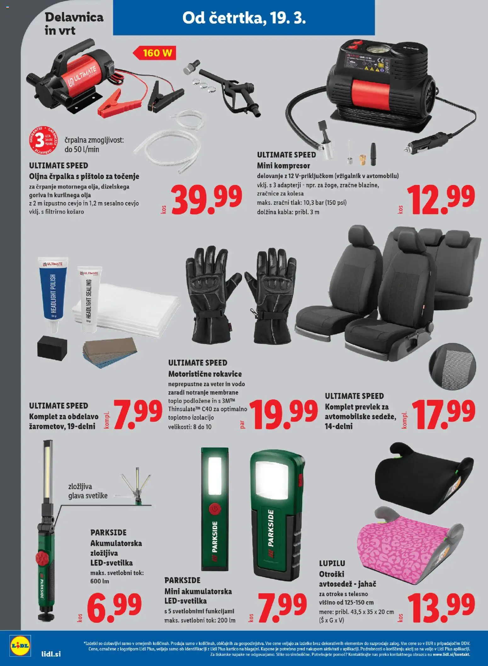 Novi Lidl katalog ponudbe – veljaven od 19.03.2026 | Stran: 24 | Izdelki: Črpalka, Rokavice