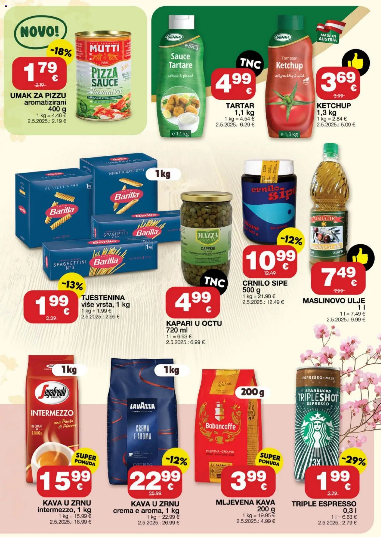 Stanić Diskont katalog | vrijedi od 01.04.2026 | Stranica: 7 | Proizvodi: Ulje, Kava, Maslinovo ulje, Tjestenina