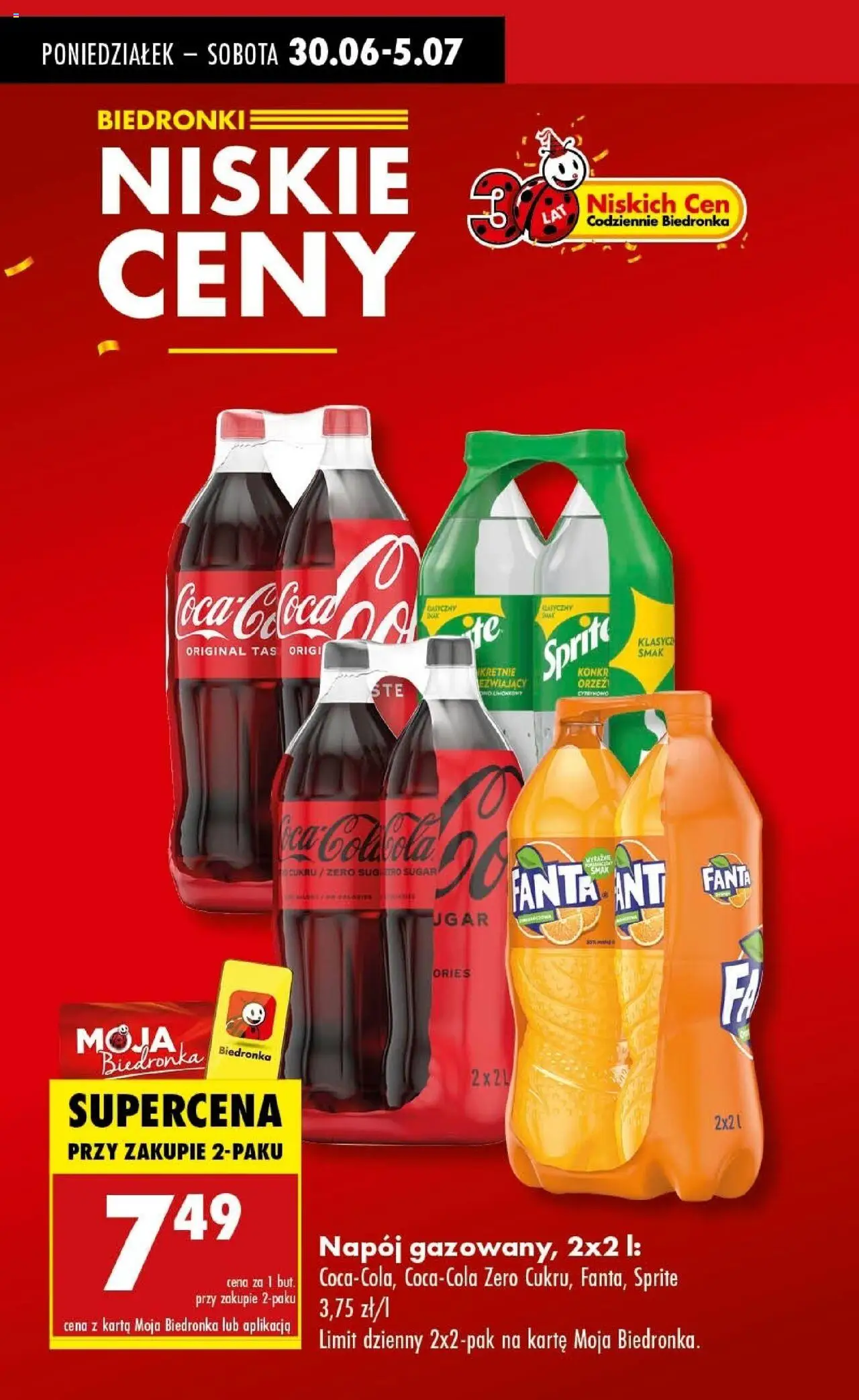 Biedronka gazetka od 30.06.2025 | Strona: 18 | Produkty: Karta, Sprite