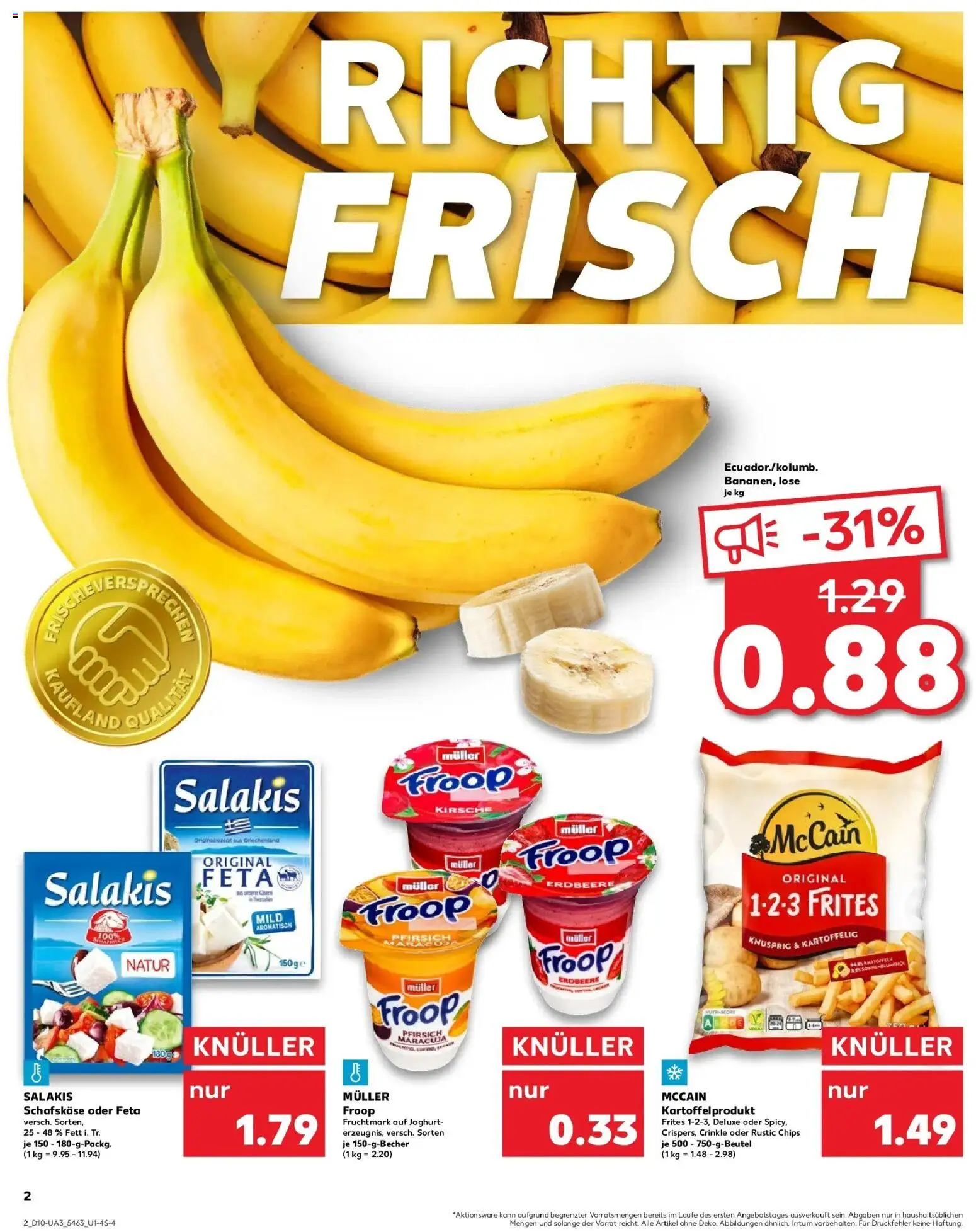 Kaufland Prospekt Schwentinental	 – gültig ab 05.03.2026 | Seite: 2 | Produkte: Feta, Salakis, Pfirsich, Chips