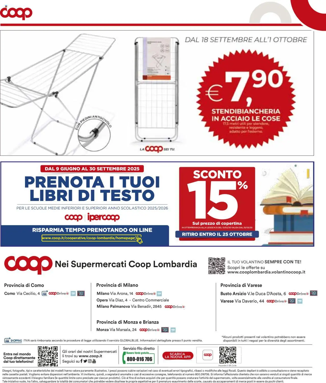 Volantino COOP del 18.09.2025 | Pagina: 26 | Prodotti: Tè, Stendibiancheria, The