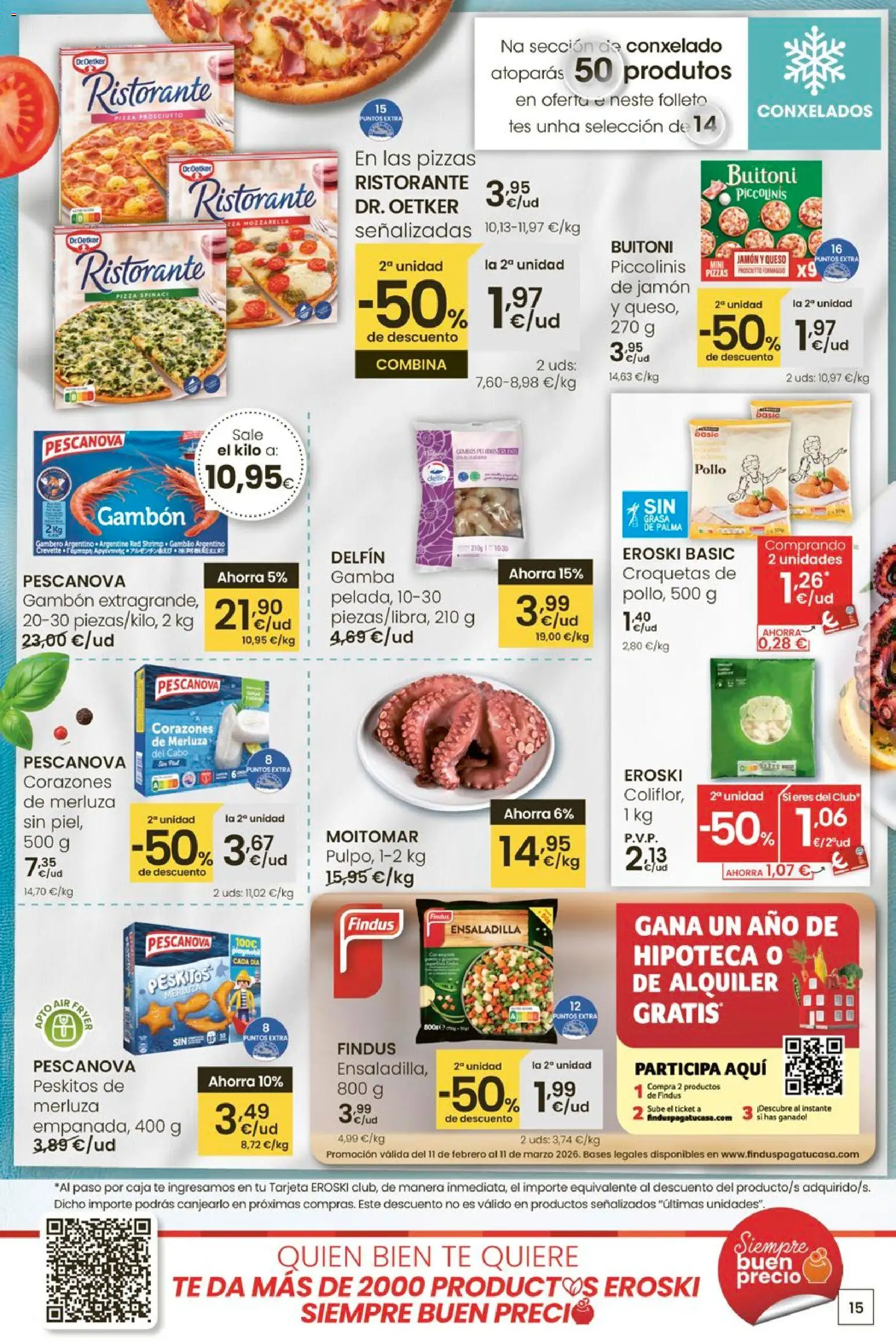 Eroski - Entroido do aforro │ válido desde el 12.02.2026 | Página: 15 | Productos: Ensaladilla, Croquetas, Caja, Gamba