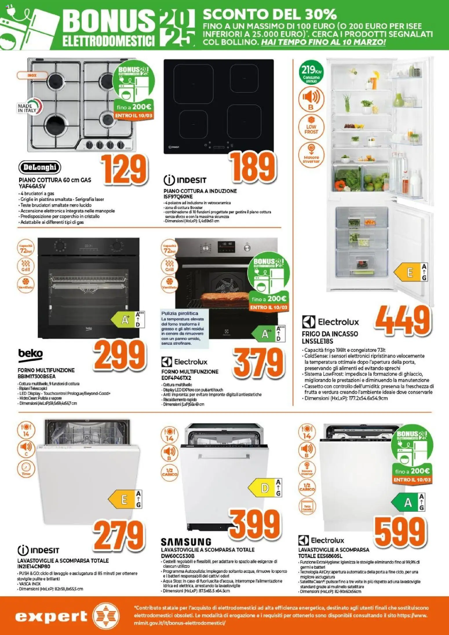 Volantino Expert del 26.02.2026 | Pagina: 13 | Prodotti: Frutta, Piano cottura, Congelatore, Forno