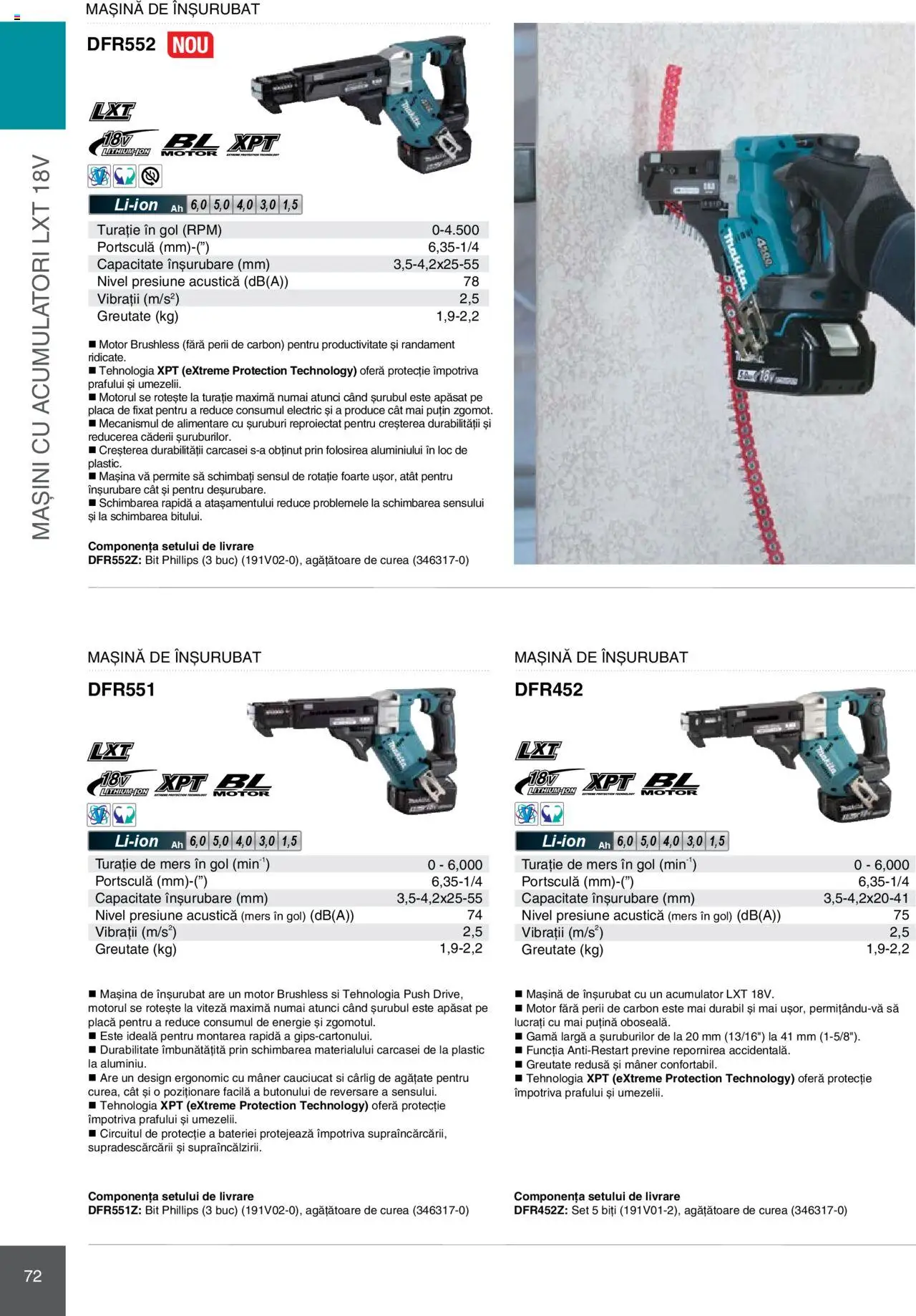 Noul catalog Makita – valabil de la 08.01.2025 | Pagină: 72 | Produse: Curea, Mâner
