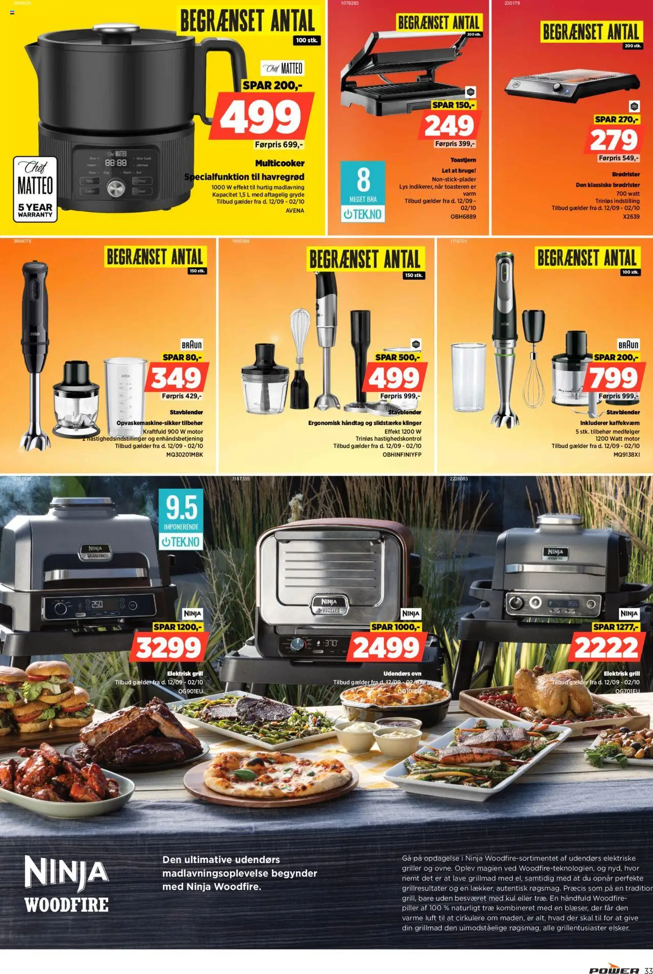 Power tilbudsavis – gyldig fra 19.09.2025 | Side: 33 | Produkter: Brødrister, Søm, Ovn, Grill