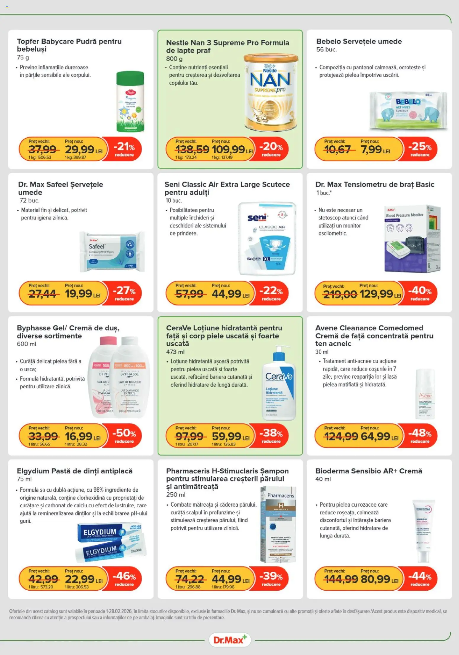 Noul catalog Dr.Max – valabil de la 01.02.2026 | Pagină: 7 | Produse: Tensiometru, Șampon, Cremă, Scutece