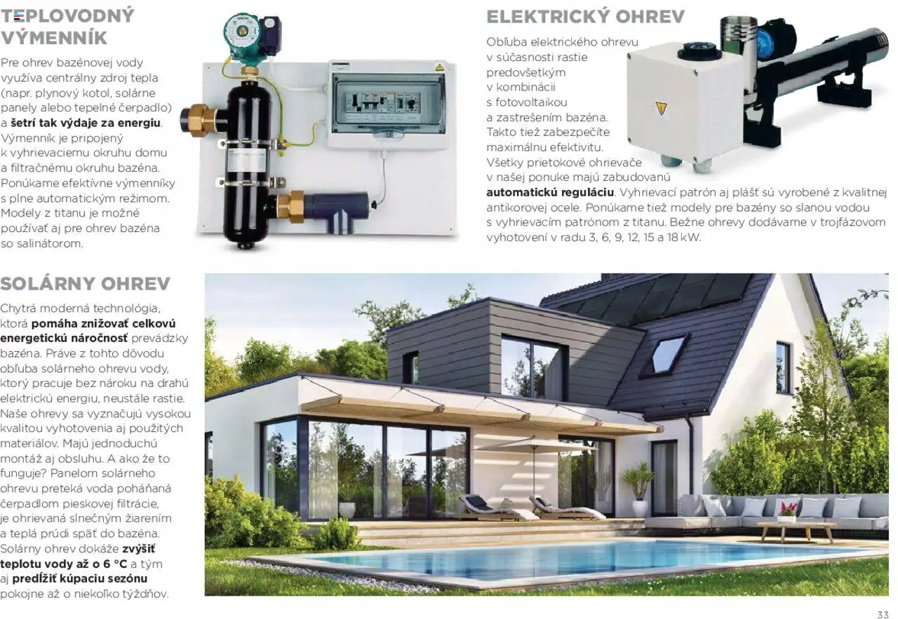 Mountfield prémiové bazény │ platný od 15.08.2025 | Strana: 33 | Produkty: Tepelné čerpadlo, Panely, Bazény, Čerpadlo