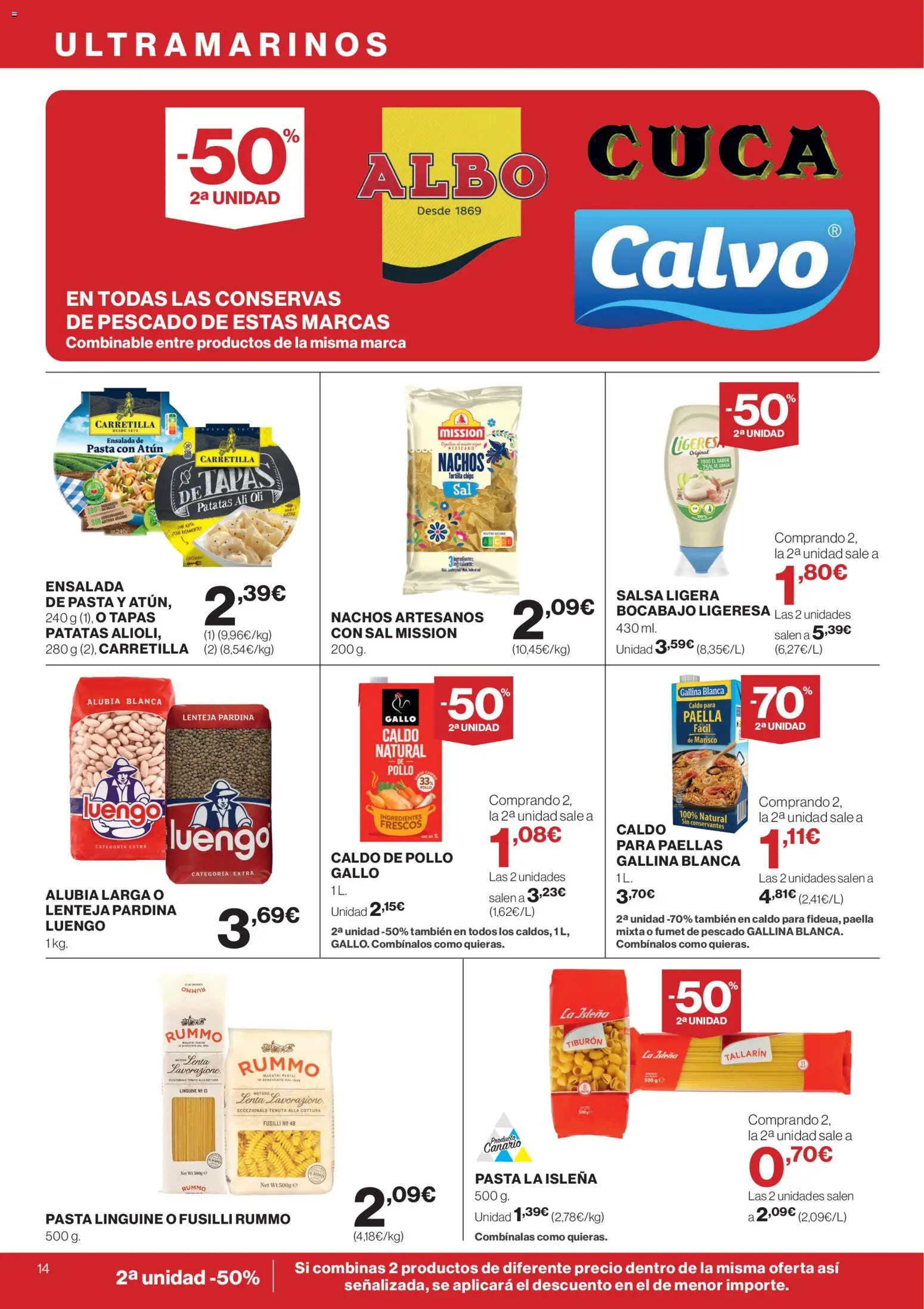 Supercor Canarias │ válido desde el 12.02.2026 | Página: 14 | Productos: Καλτσάκια μισά, Κρεμάστρα, Pasta, Ensalada