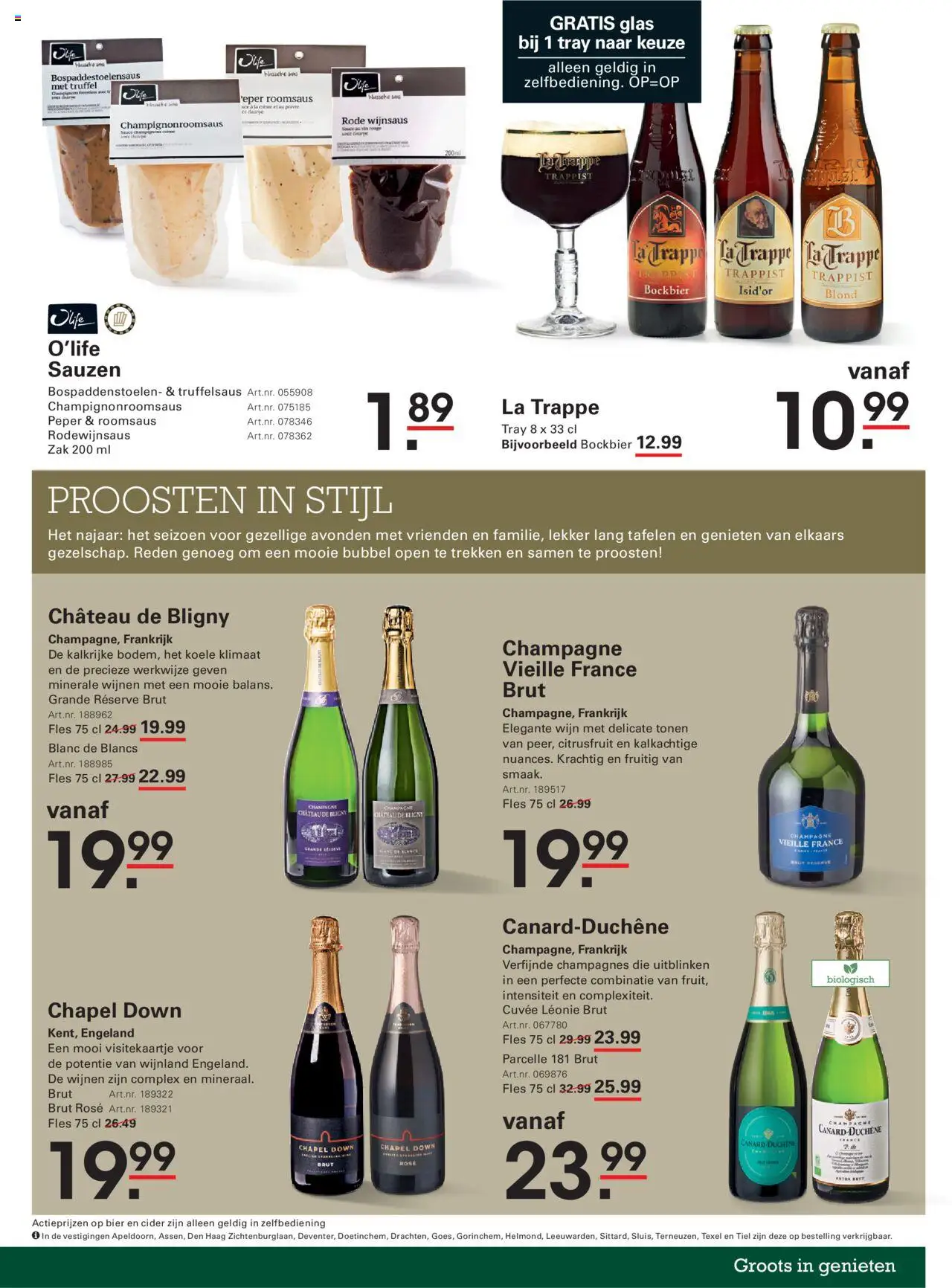 {H1} | Pagina: 19 | Producten: Champignon, Wijn, Zak, Crème