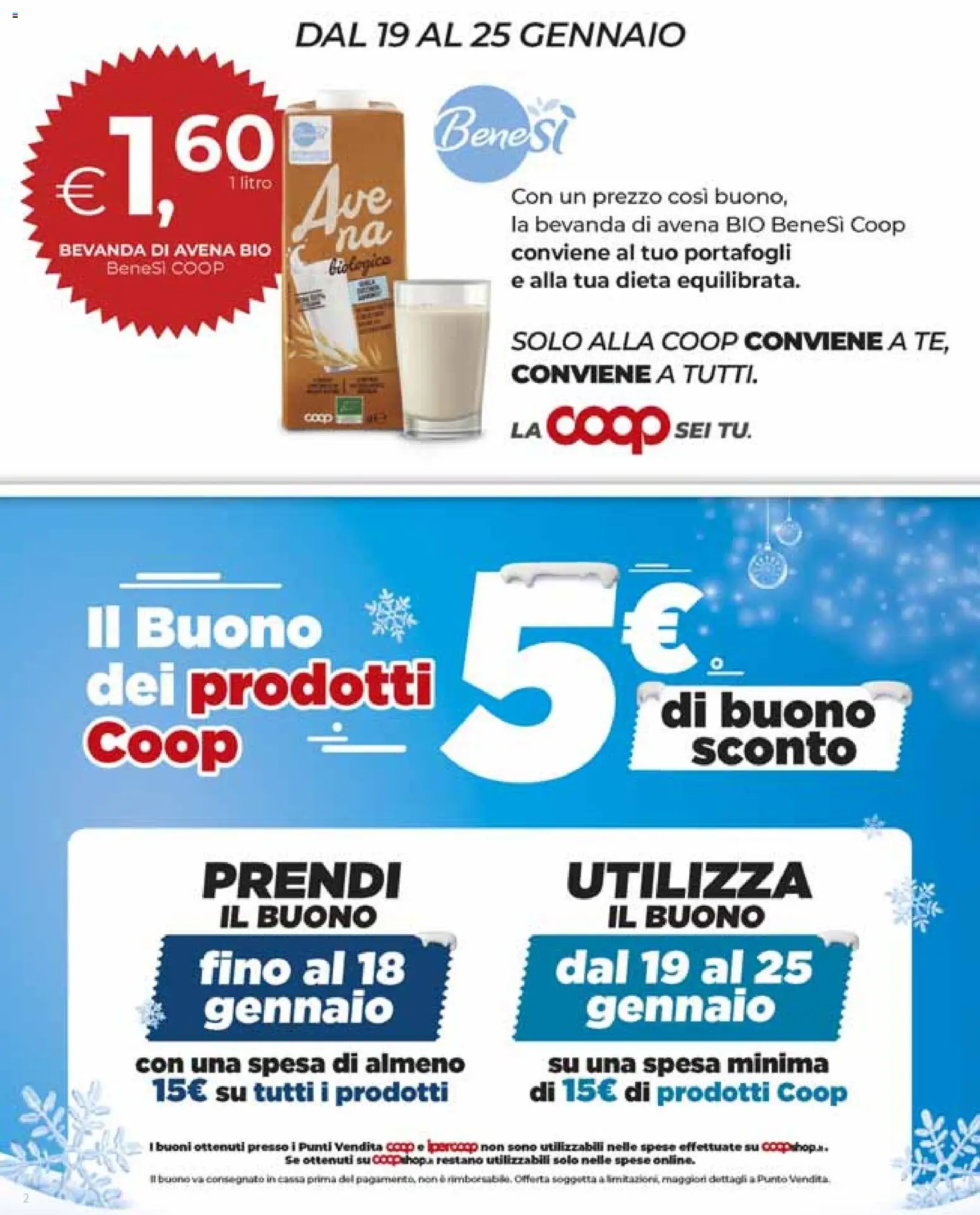 Volantino Ipercoop del 15.01.2026 | Pagina: 2 | Prodotti: Bevanda di avena