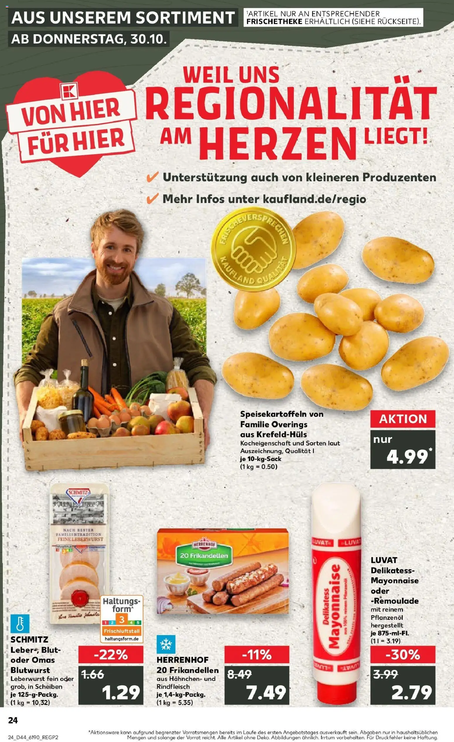 Kaufland prospekt Duisburg	 – gültig ab 30.10.2025 | Seite: 24 | Produkte: Hahnchen, Mayonnaise, Rindfleisch
