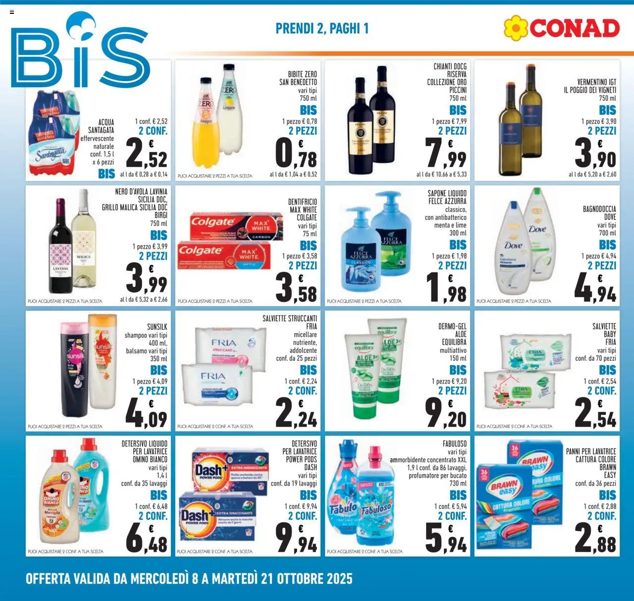 Volantino Conad del 08.10.2025 | Pagina: 4 | Prodotti: Shampoo, Sapone, Lime, Aloe vera