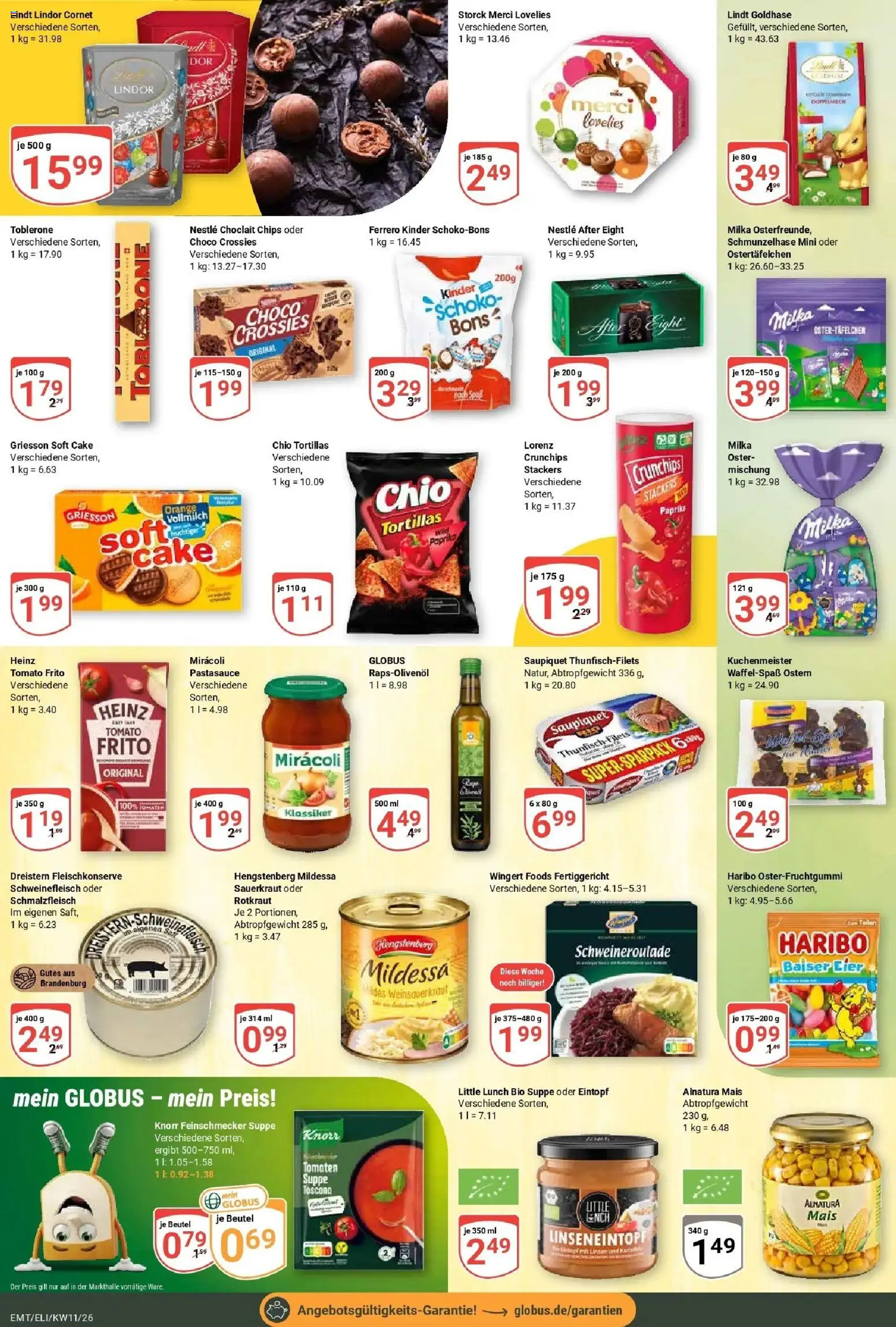 Globus prospekt Erfurt-Linderbach	 – gültig ab 09.03.2026 | Seite: 13 | Produkte: Knorr, Milka, Chio tortillas, Chips
