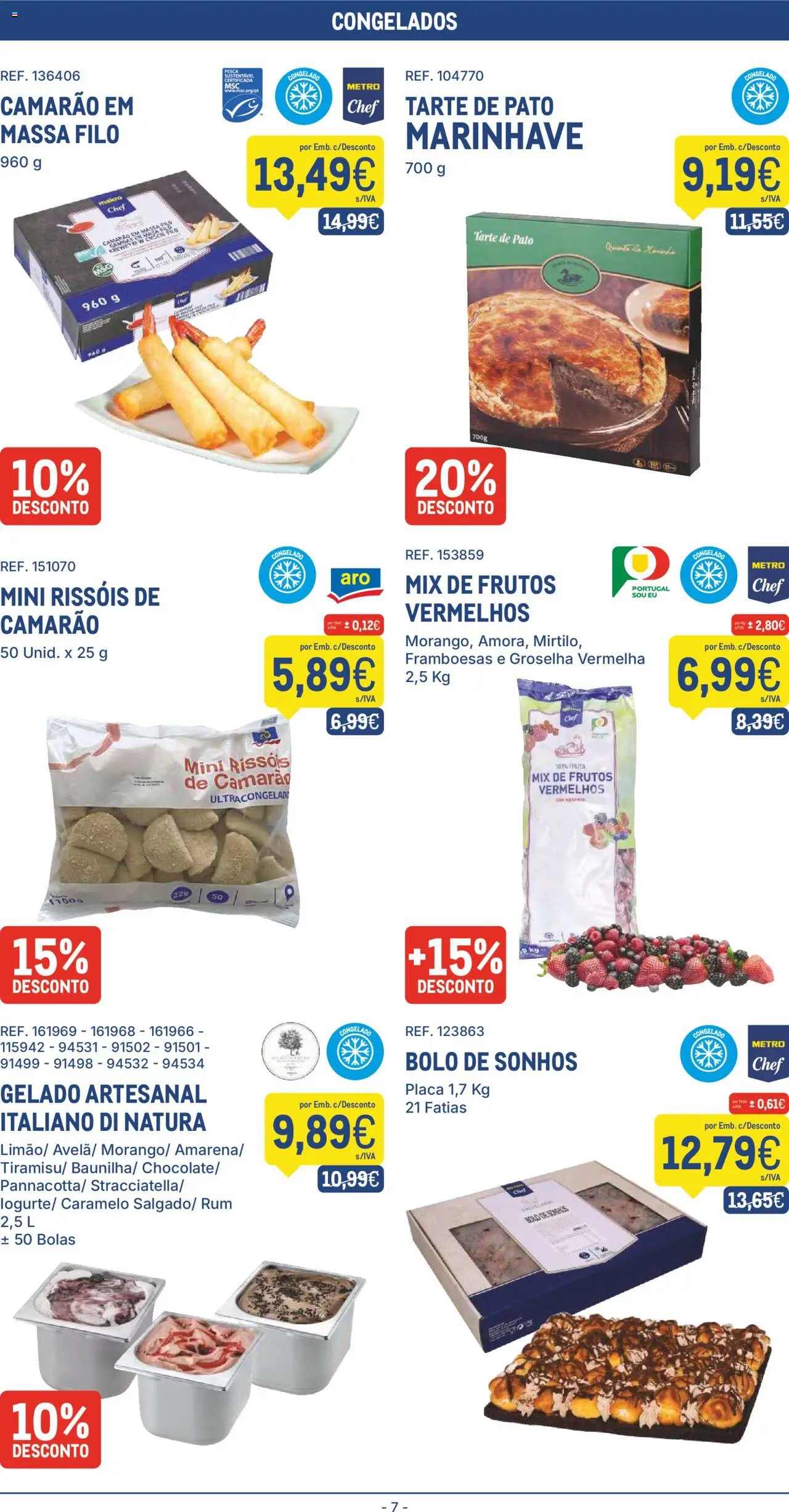 Makro folheto │ válido de 22.07.2025 | Página: 7 | Produtos: Bolo, Framboesas, Camarão, Tarte
