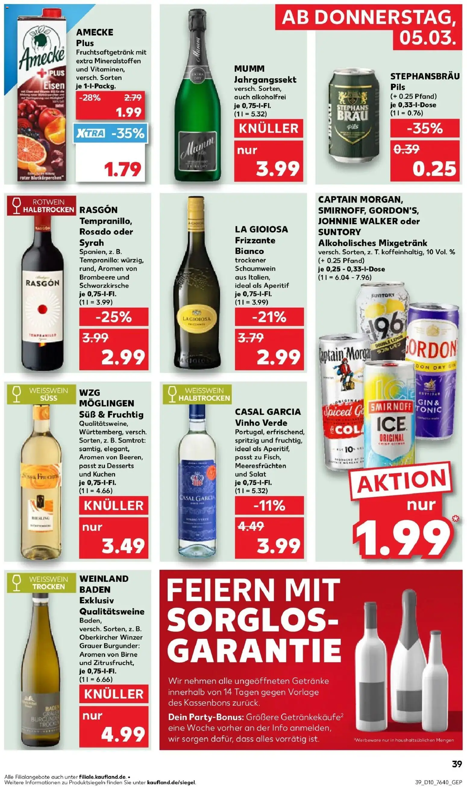 Kaufland Prospekt Herten	 – gültig ab 02.03.2026 | Seite: 51 | Produkte: Weißwein, Pils, Salat, Johnnie walker