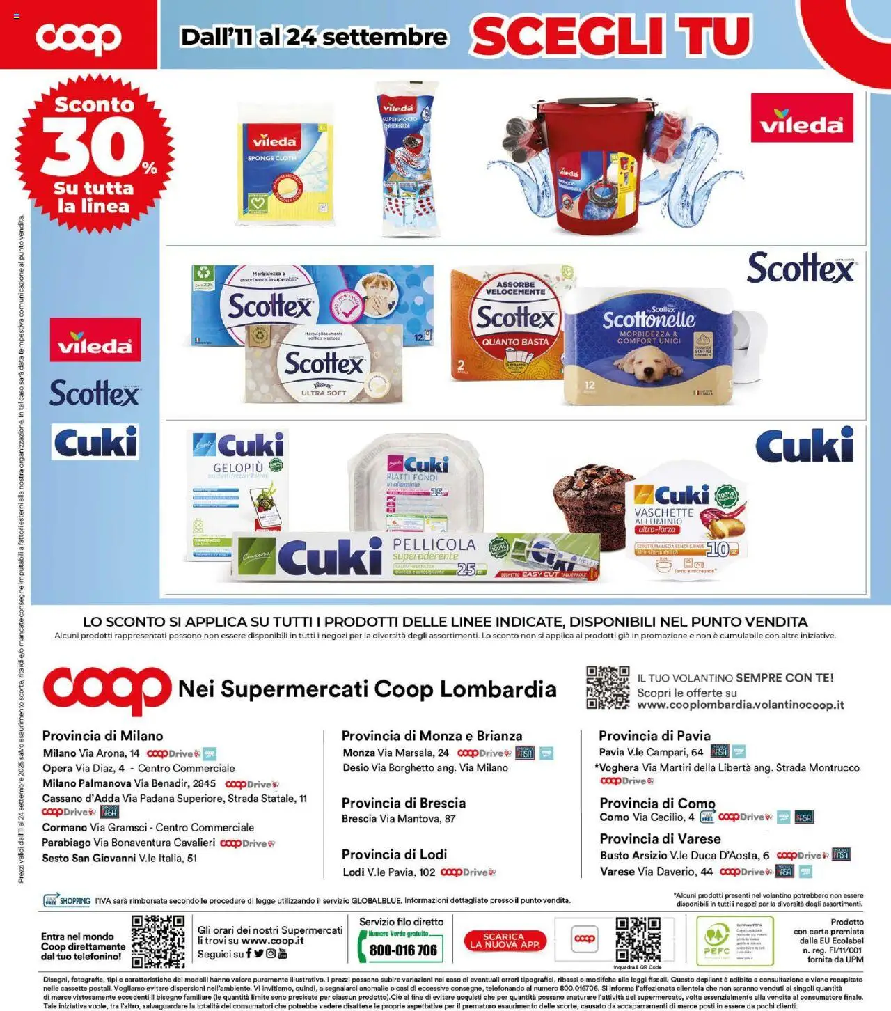 Volantino COOP del 11.09.2025 | Pagina: 12 | Prodotti: Tè, Pellicola, Alluminio, Vaschette