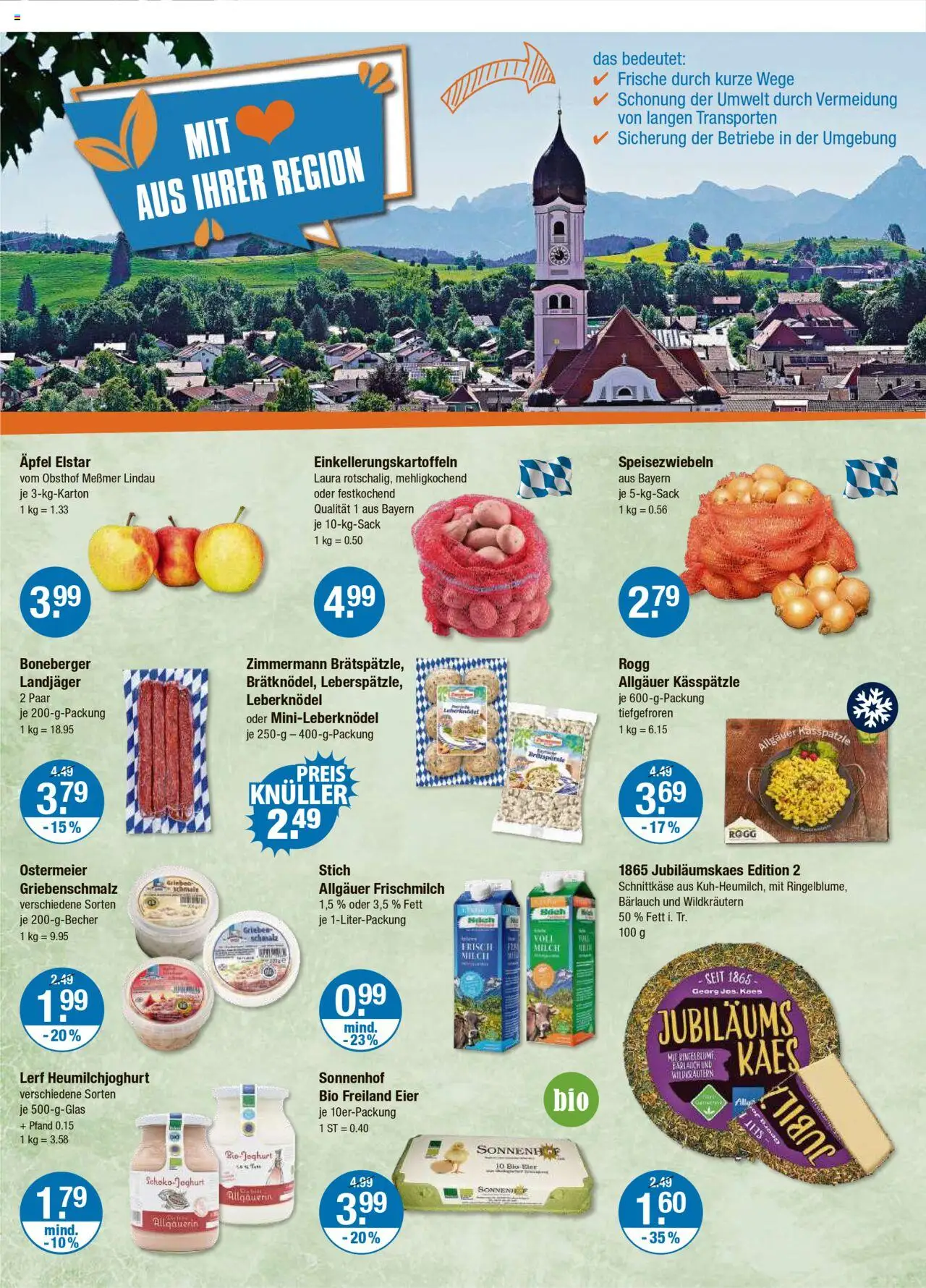 V-Markt - Oberbayern – gültig ab 25.09.2025 | Seite: 12 | Produkte: Milch, Eier, Messmer, Äpfel