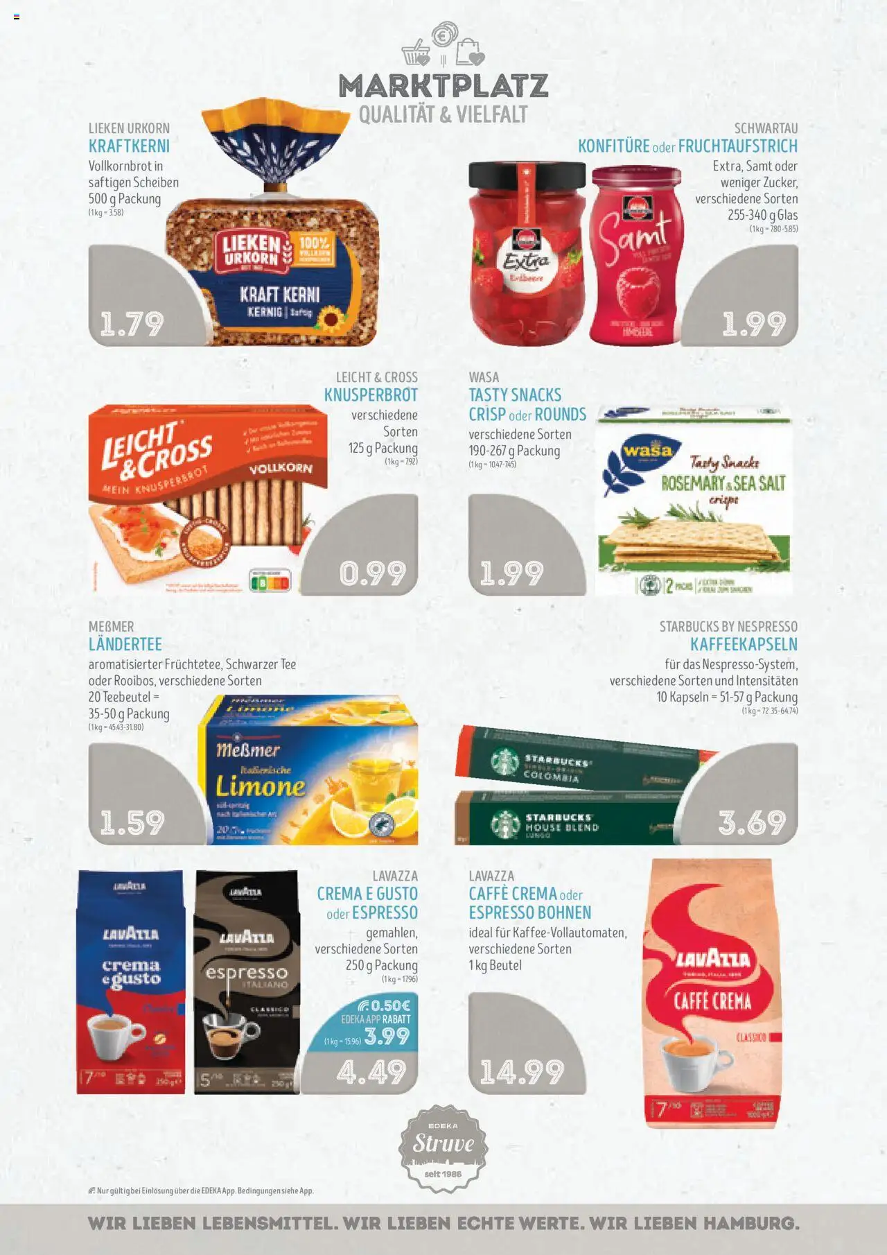 Edeka Struve Prospekt 	 – gültig ab 06.10.2025 | Seite: 10 | Produkte: Lavazza, Messmer, Vollkornbrot, Starbucks