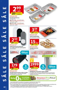 Auchan Gazetka - Lato Pełne Przyjemności Hipermarket od 10.07.2025 | Strona: 40 | Produkty: Głośnik bezprzewodowy, Sandały, Głośnik, Grill