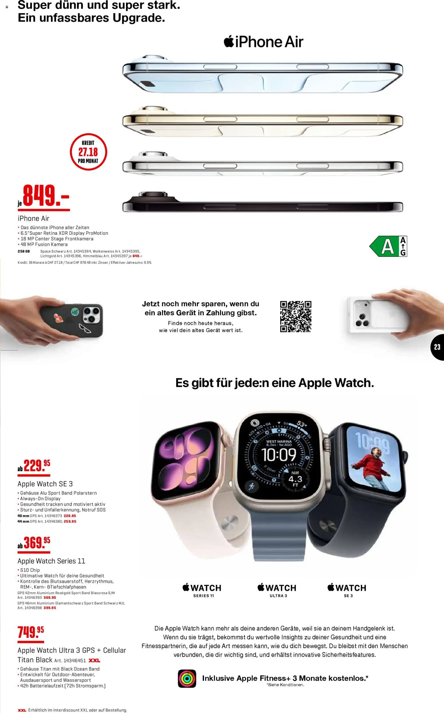 Interdiscount aktionen – gültig ab 23.03.2026 | Seite: 23 | Produkte: Kamera, Apple, Iphone, Apple Watch