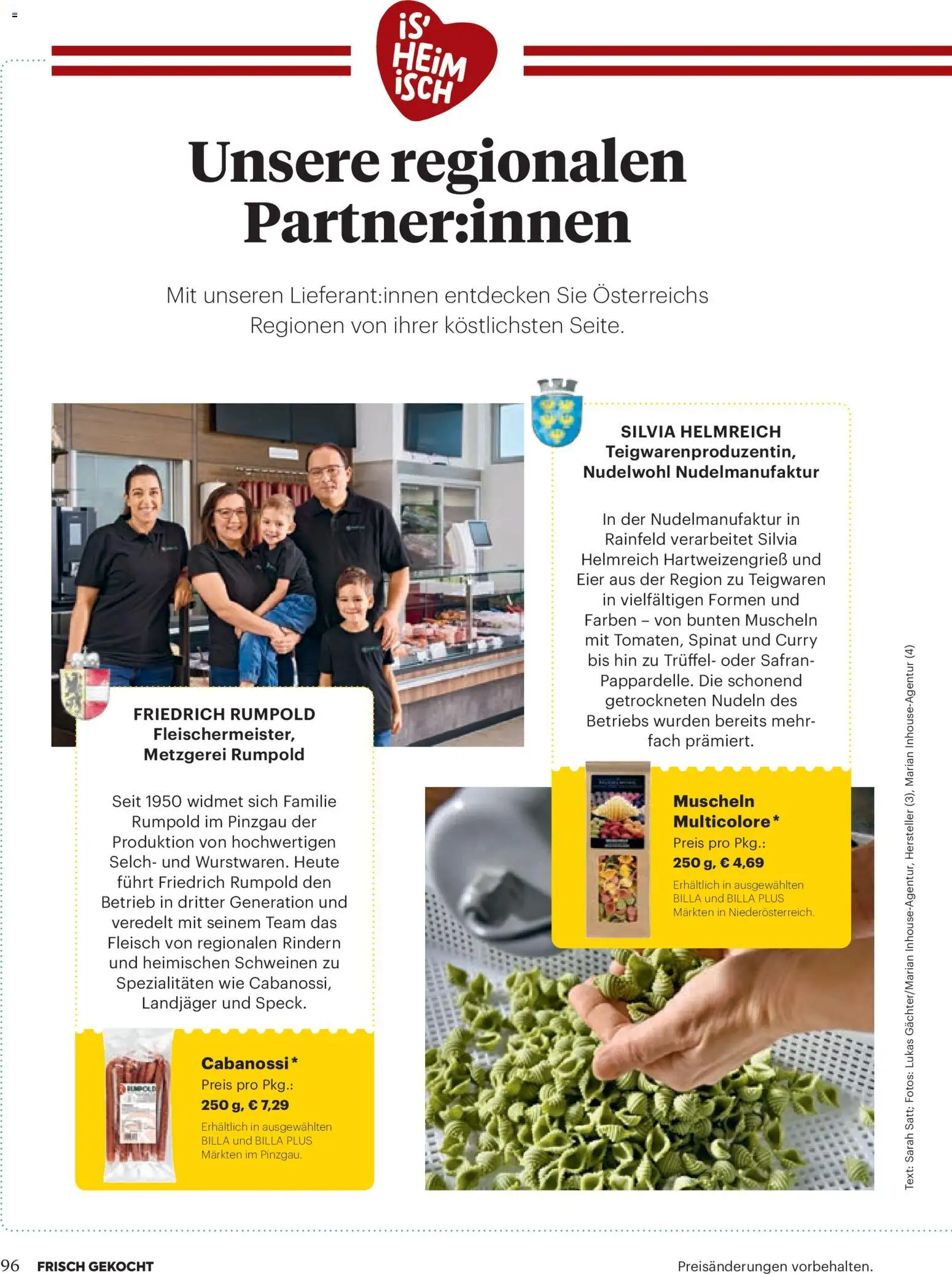 Billa Frisch Gekocht gültig ab 01.05.2026 | Seite: 96 | Produkte: Eier, Nudeln