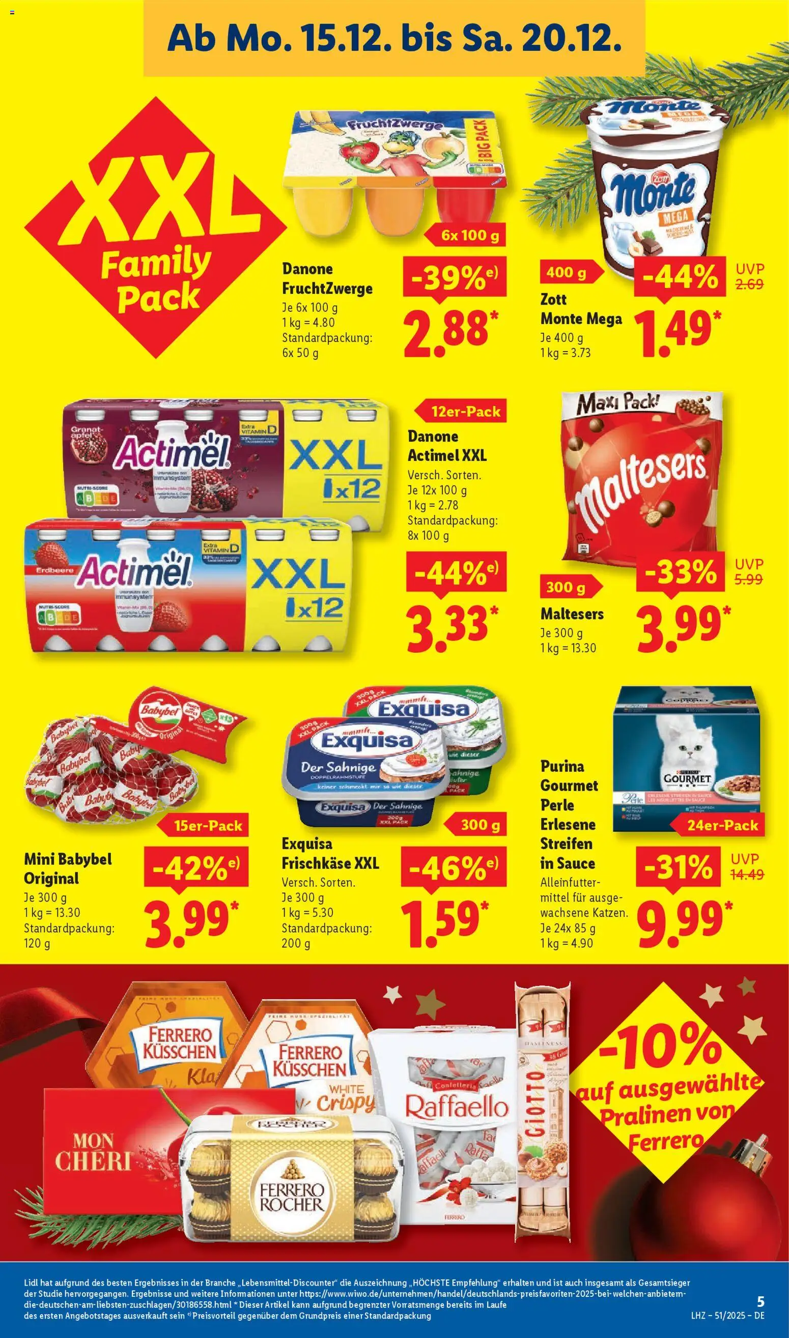 Lidl Prospekt Bestwig – gültig ab 15.12.2025 | Seite: 11 | Produkte: Raffaello, Actimel, Fruchtzwerge, Babybel