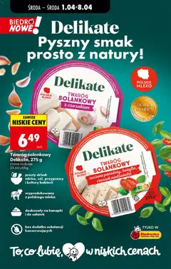 Pogląd oferty "Twaróg solankowy suszone pomidory, bazylia, czosnek niedźwiedzi, Twaróg solankowy suszone pomidory, bazylia, czosnek niedźwiedzi" - ważna od 01.04.2026 | Strona: 48