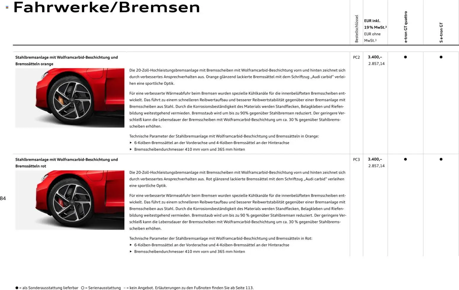 Audi e-tron GT – gültig ab 28.10.2025 | Seite: 84