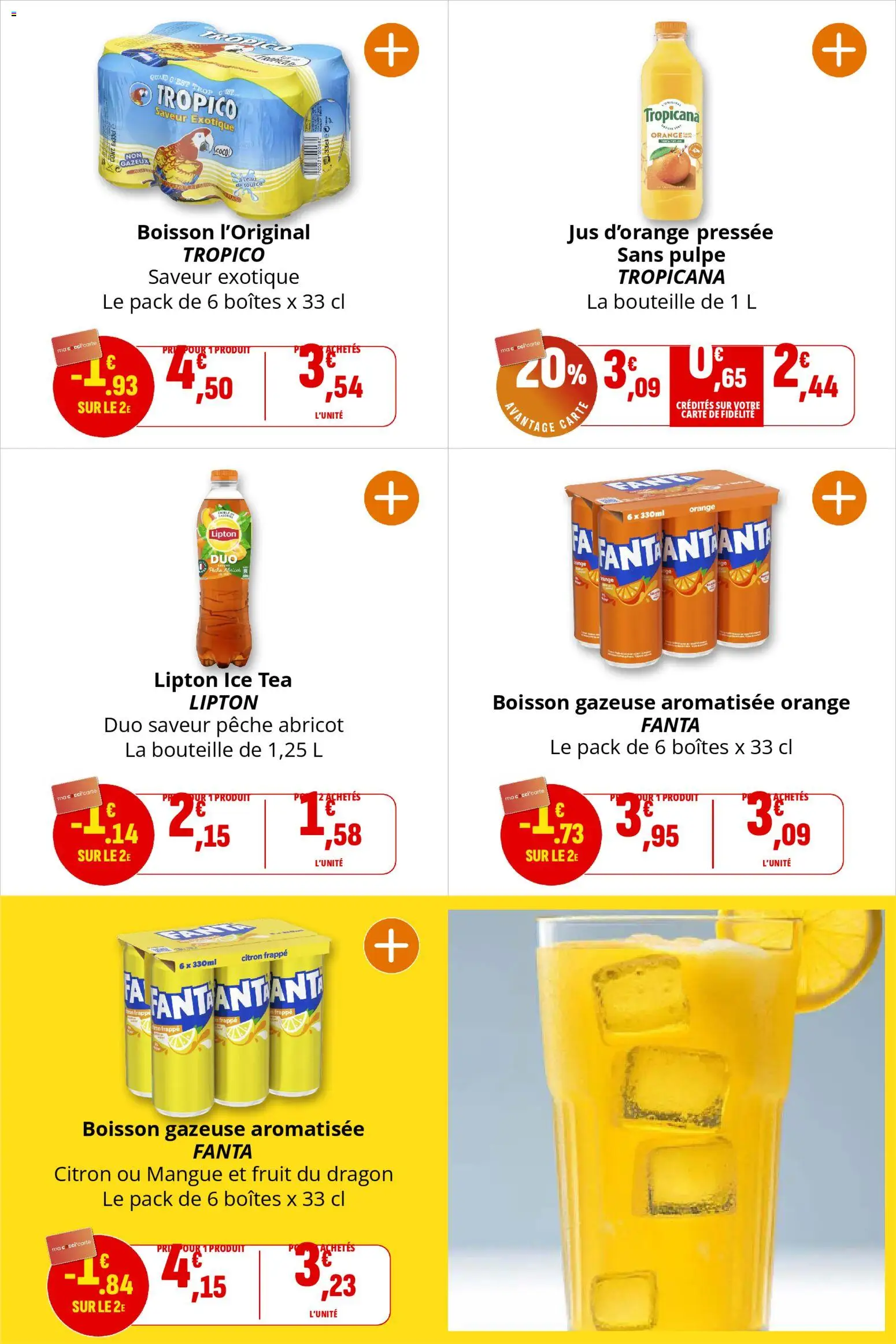 {H1} | Page: 23 | Produits: Abricot, Jus d'orange, Orange, Jus