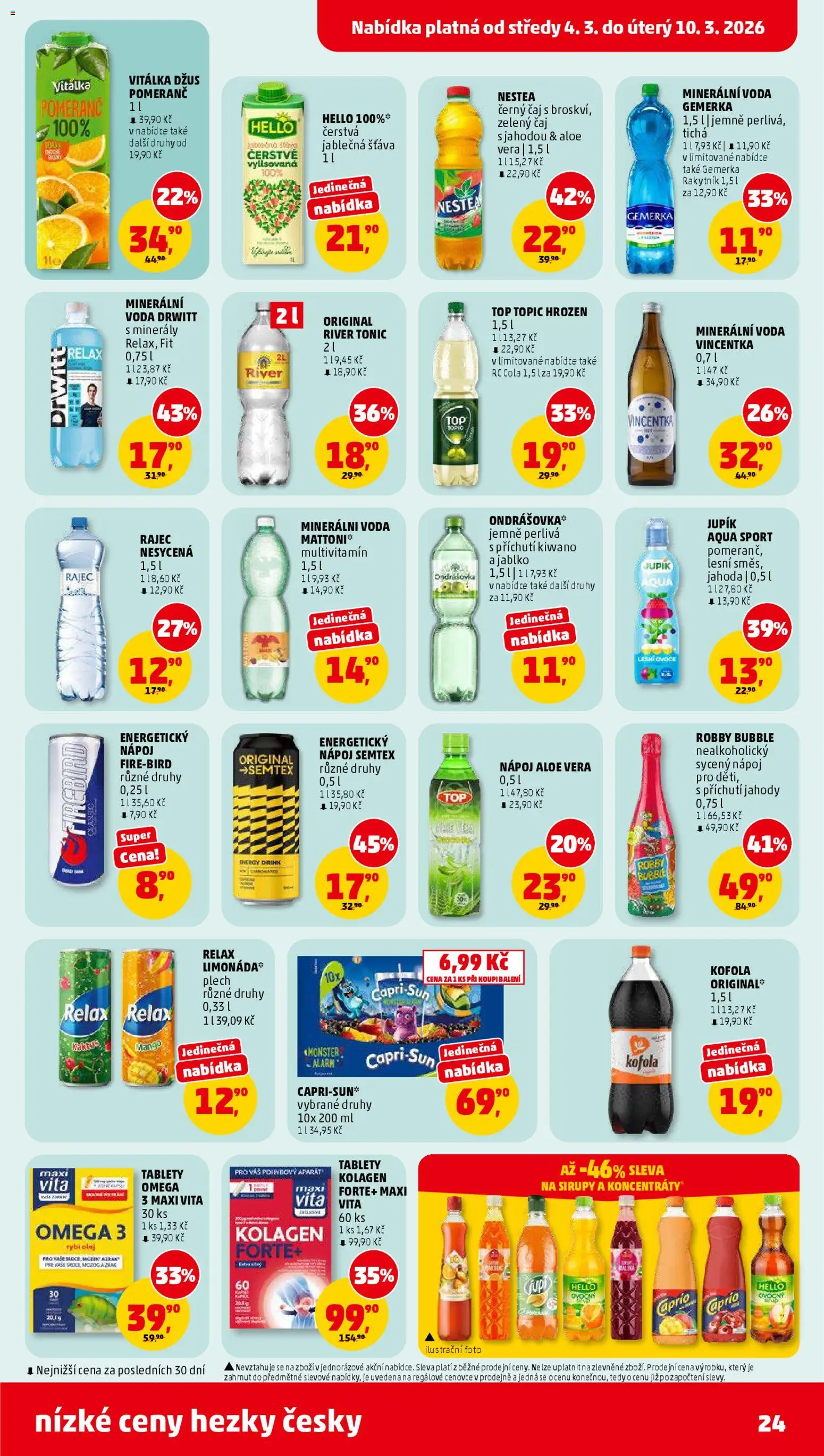 Penny Market leták od 04.03.2026 | Strana: 24 | Produkty: Voda, Monster, Gemerka, Robby Bubble