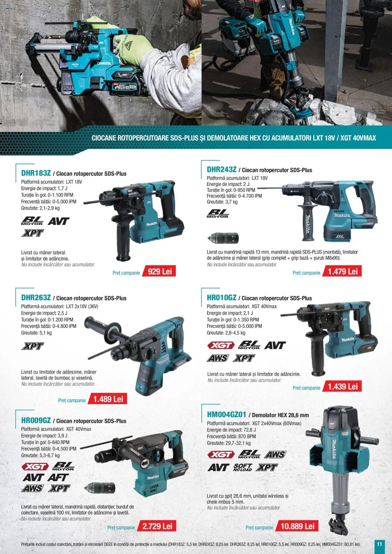 Catalog Makita – valabil de la 01.07.2025 | Pagină: 11 | Produse: Încărcător, Ciocan rotopercutor, Mâner, Peluş Köpek Yatağı
