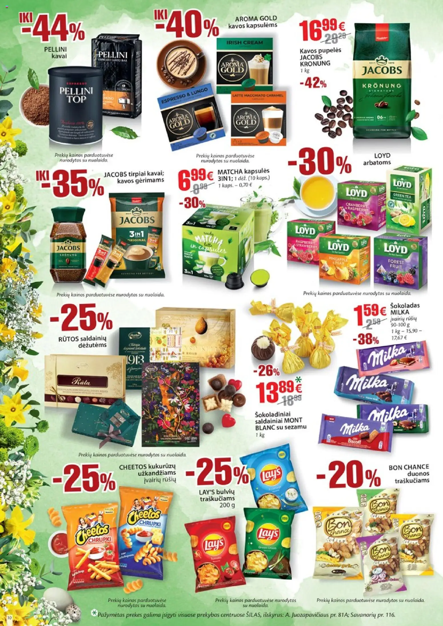 Šilas akcijos nuo 25.03.2026 | Puslapis: 10 | Prekių: Pupelės, Kavos pupelės, Šokoladas, Saldainiai