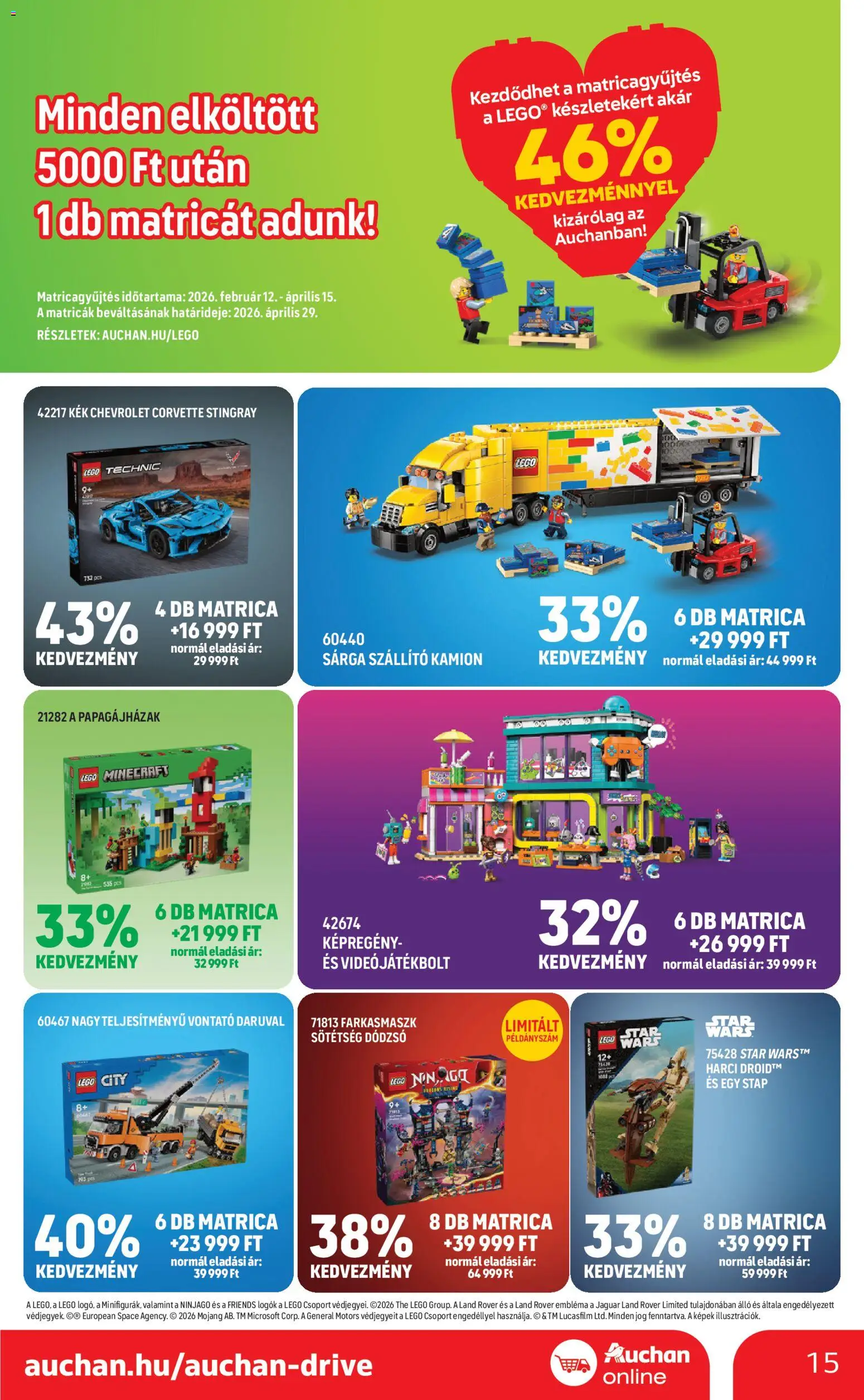 Auchan akciós ujság - amely érvényes a következő dátumtól: 12.02.2026 | Oldal: 15