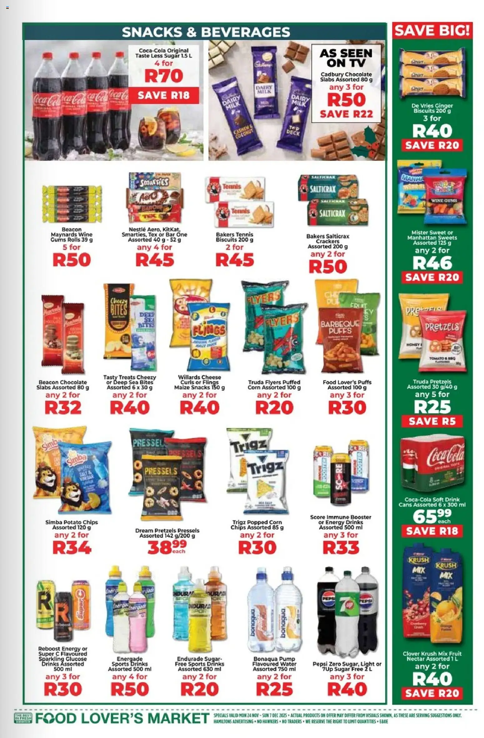 New Food Lover's Market catalogue – valid from 24.11.2025 | Page: 11 | Products: Biscuits, Vinegar, Chips, Fruit