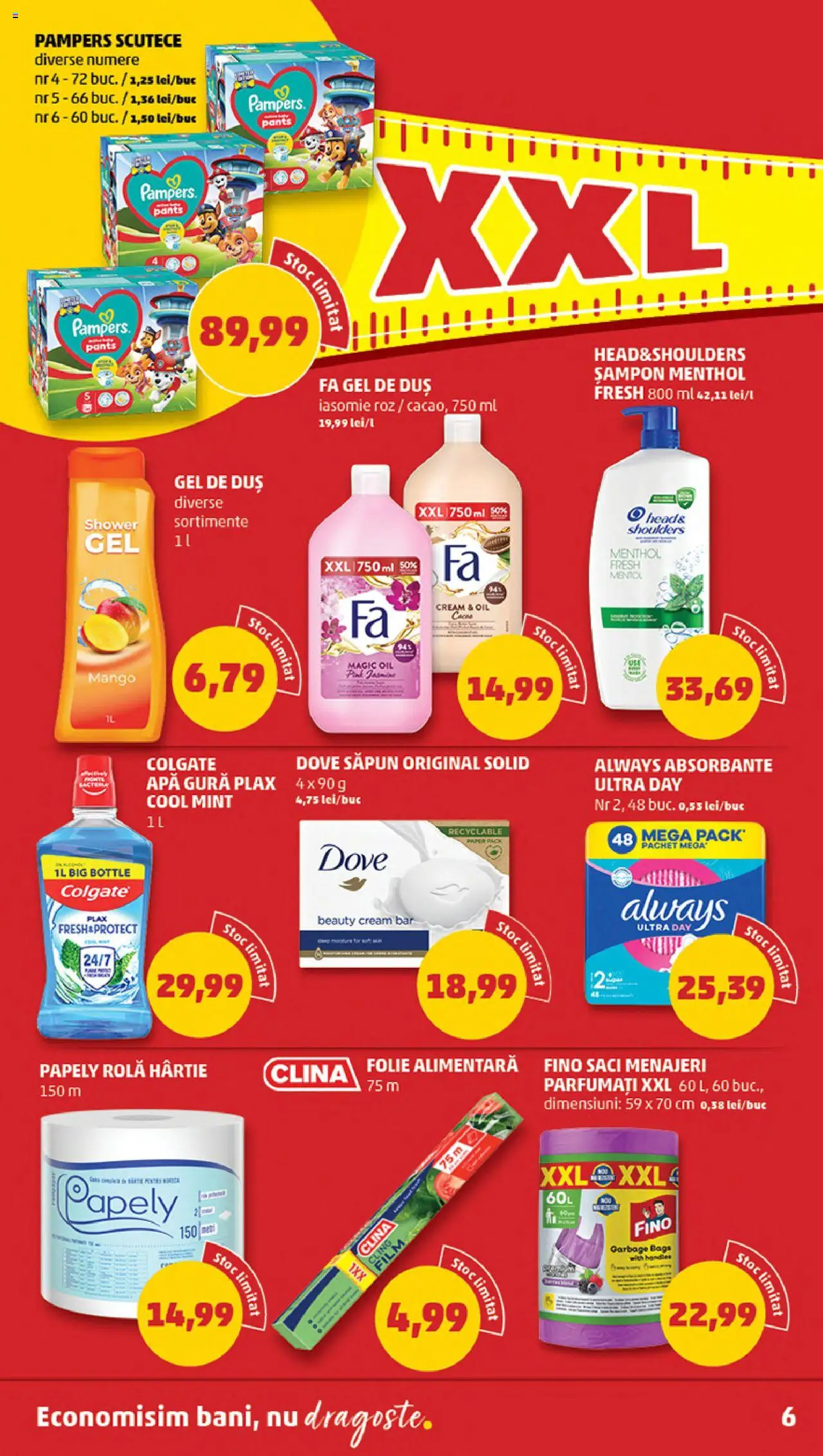 Noul catalog PENNY – valabil de la 15.10.2025 | Pagină: 6 | Produse: Șampon, Săpun, Gel de duș, Apă