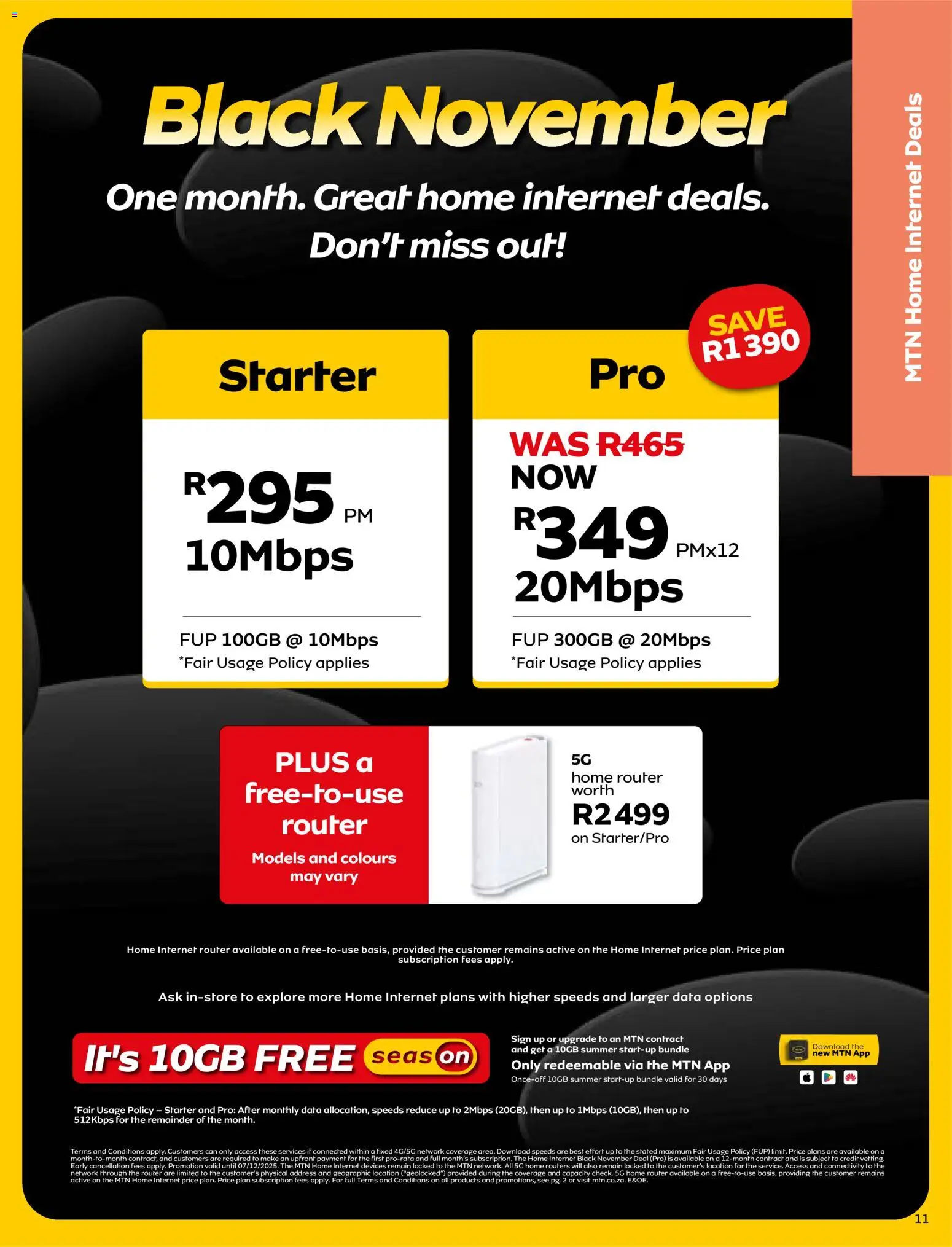 New MTN catalogue – valid from 07.11.2025 | Page: 11 | Products: Data, Router