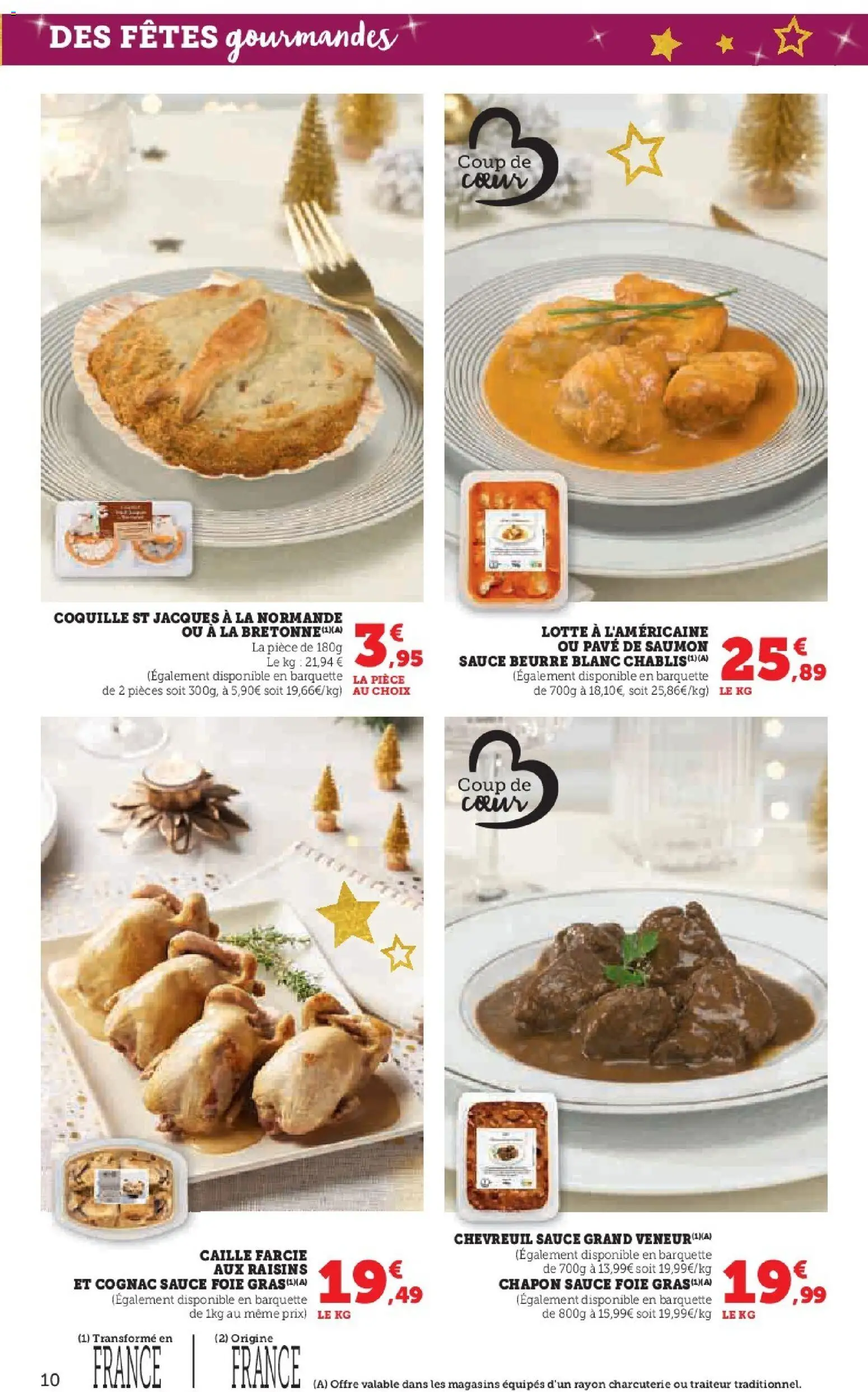 {H1} | Page: 10 | Produits: Pavé de saumon, Chapon, Cognac, Beurre