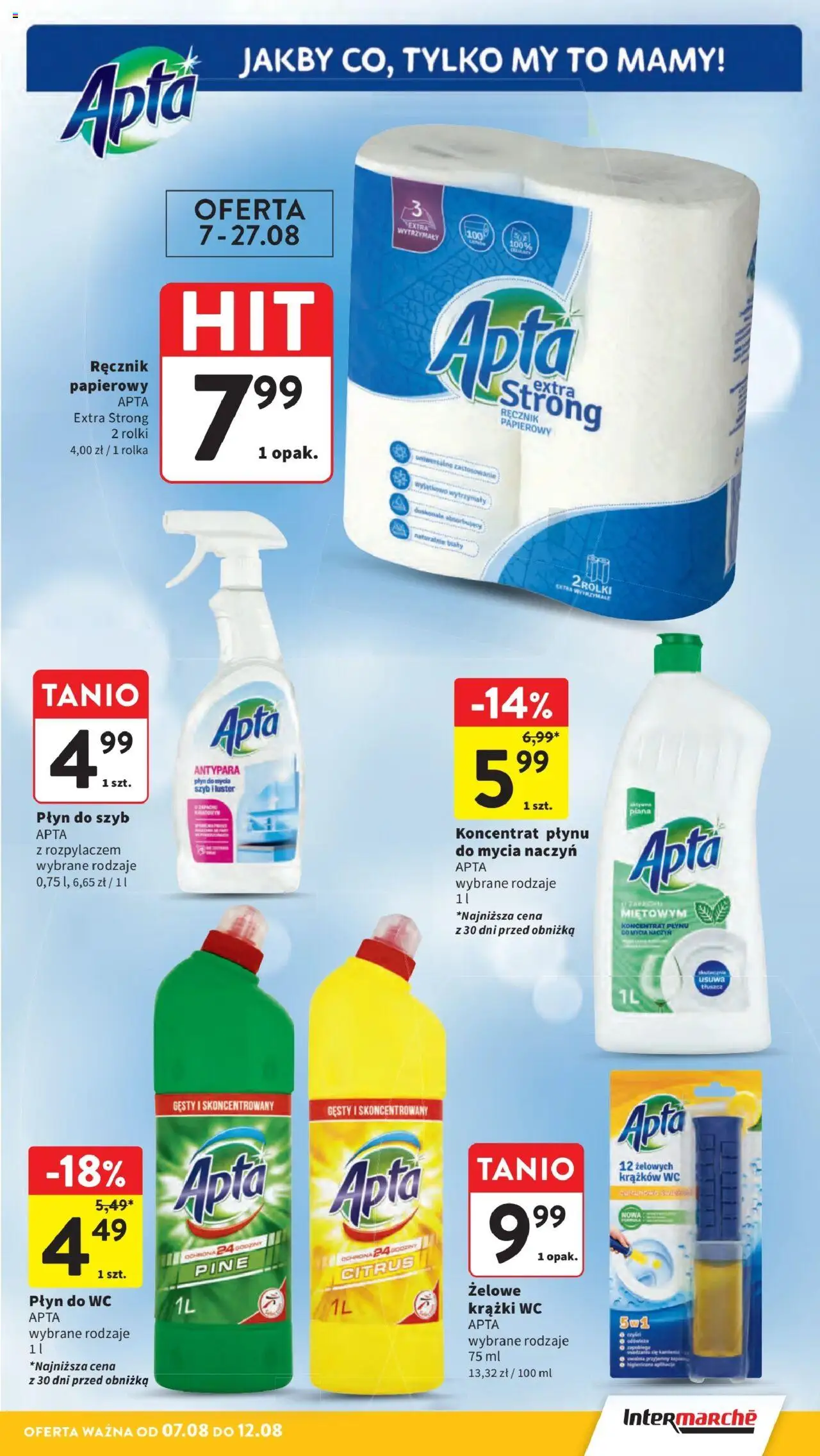 Intermarche Gazetka od 07.08.2025 | Strona: 33 | Produkty: Płyn do mycia szyb, Rolki, Zapach, Ręcznik papierowy