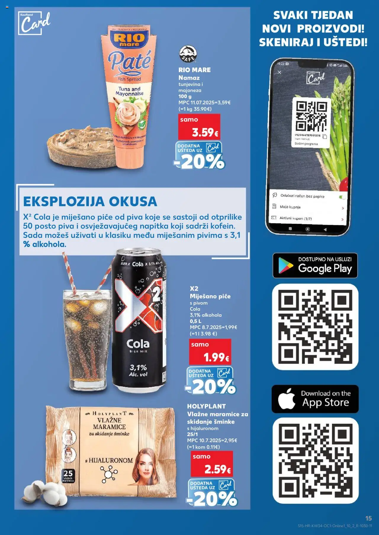 Kaufland katalog | vrijedi od 20.08.2025 | Stranica: 15 | Proizvodi: Vlažne maramice, Majoneza, Tuna, Namaz